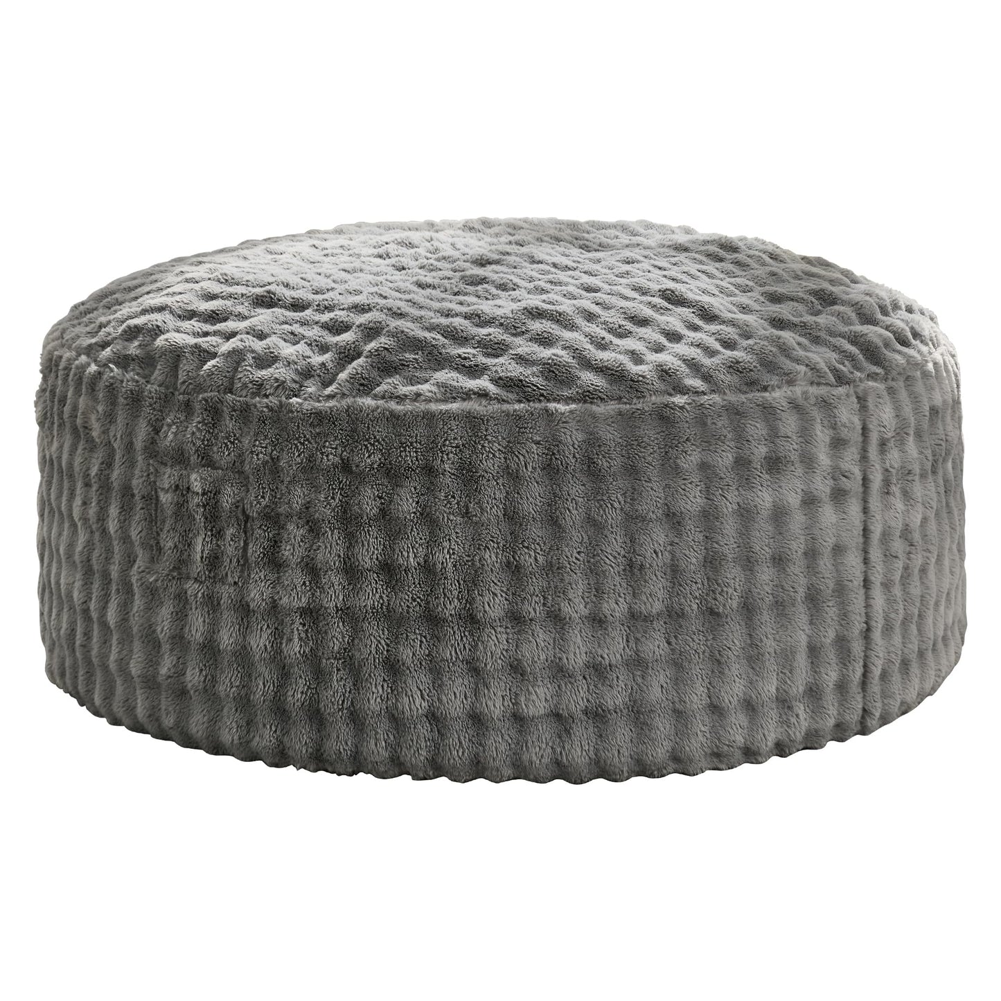 Hobestluk Bean Bag Chairs Beanbag Chair with Filler Adult Bean Bags with Fluffy & Machine Washable Cover, Giant Bean Bag Chairs for Aduts (Grey, 5FT-50" x 50" x 24")