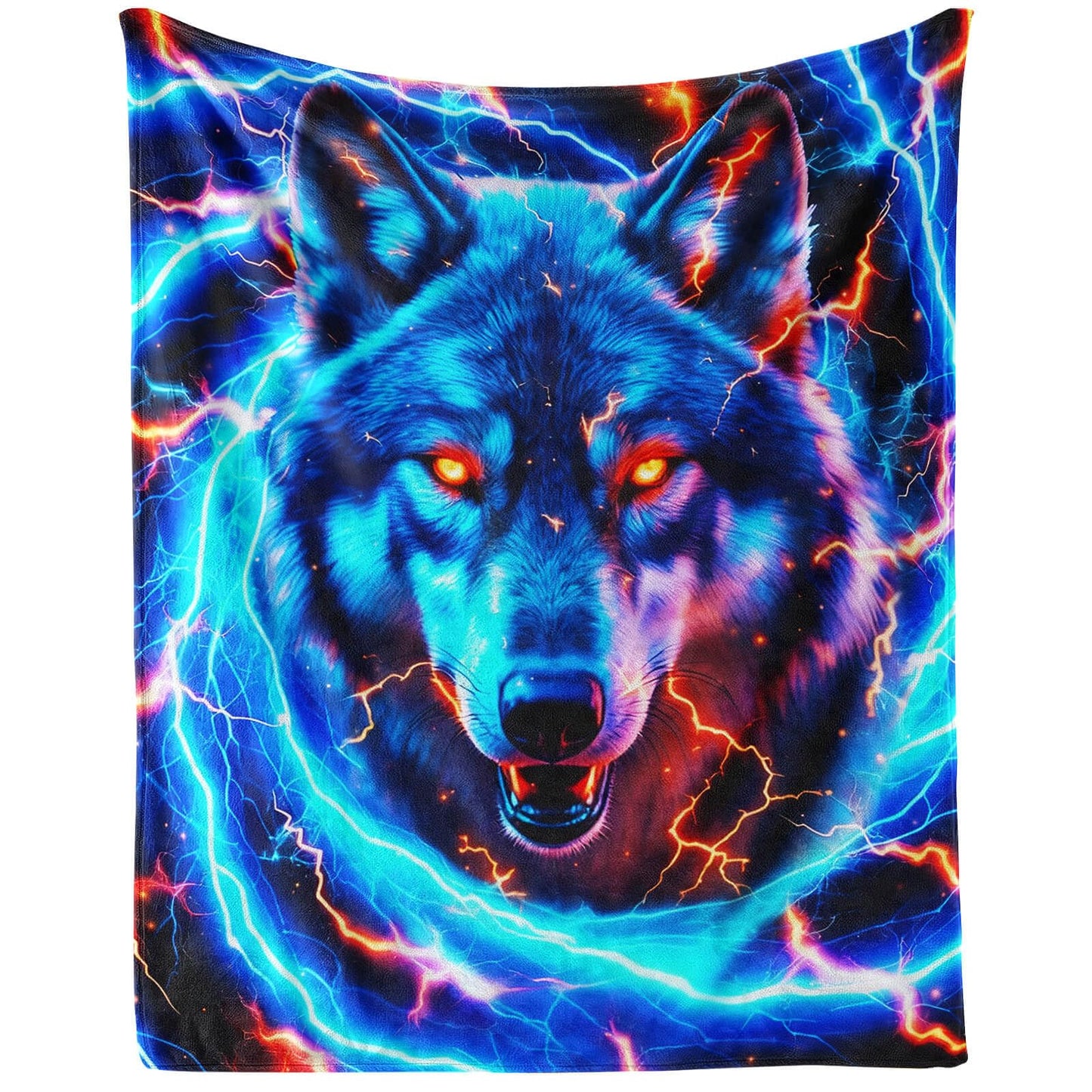 BaXiCustom. Wolf Throw Blanket 50"x40" - Soft & Lightweight, Cozy for All Season Use, Warm Cute Wolf Blankets for Lap, Chair, Sofa