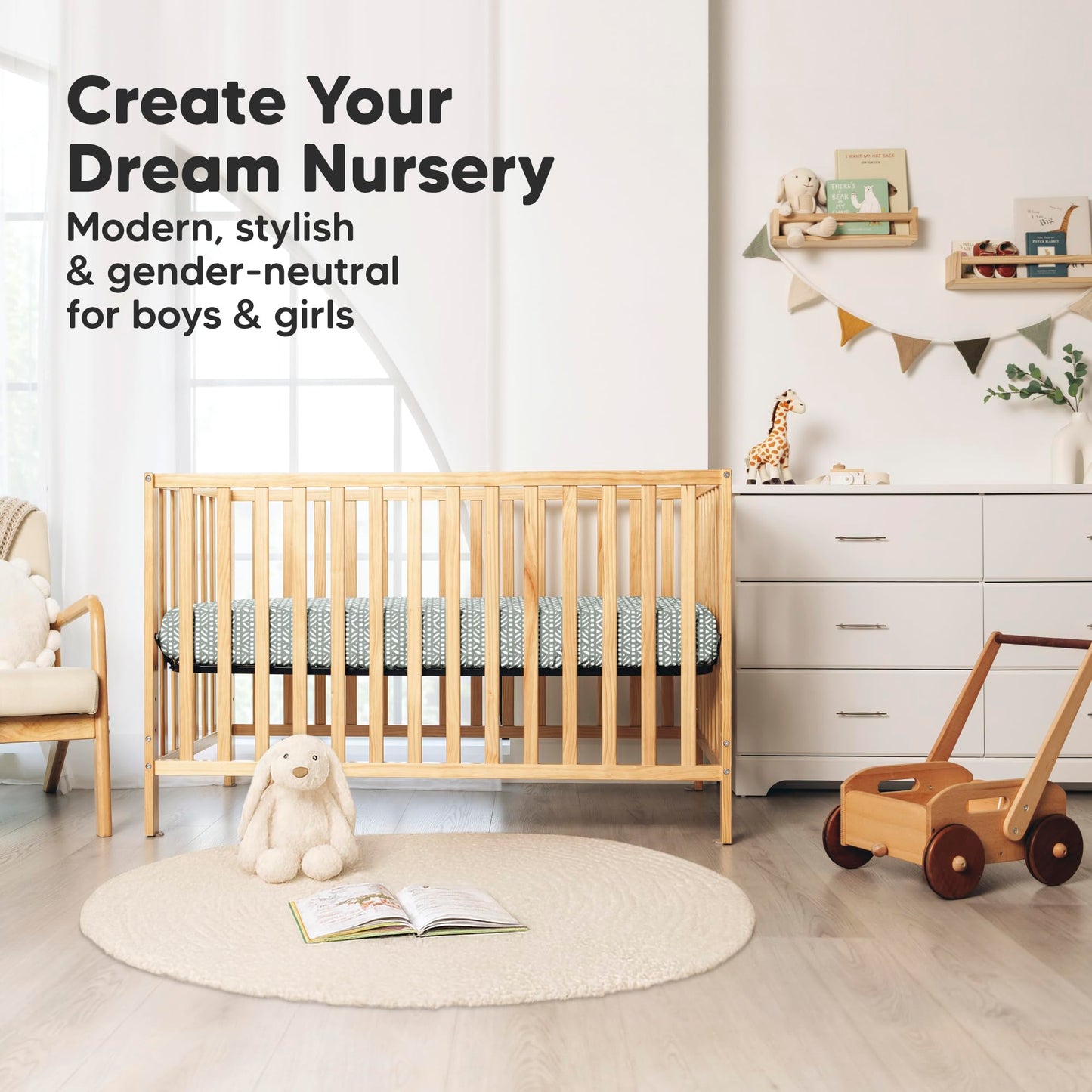 KeaBabies 2-Pack Muslin Crib Sheets for Boys, Girls - 100% Organic Cotton Fitted Baby Crib Mattress Sheet, Soft Breathable Standard Toddler Bed Cover Bedding Set, Neutral, Durable 52x28 (Nordic)