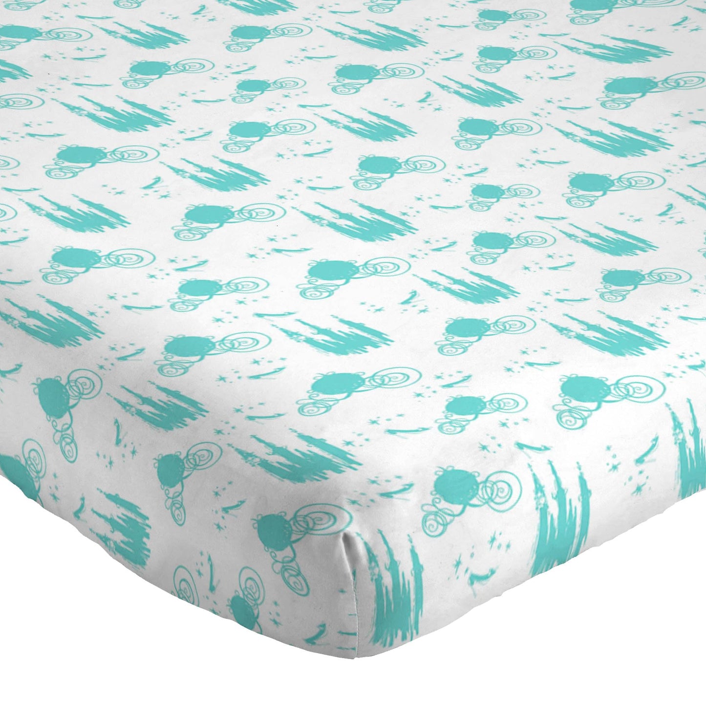Jay Franco Kids Sheet Set with Fitted, Flat Sheets & Pillow Cover - Ultra-Soft Bedding with Pillowcase for Room Decor, Blue - Princess Cinderella, 3 Piece Twin