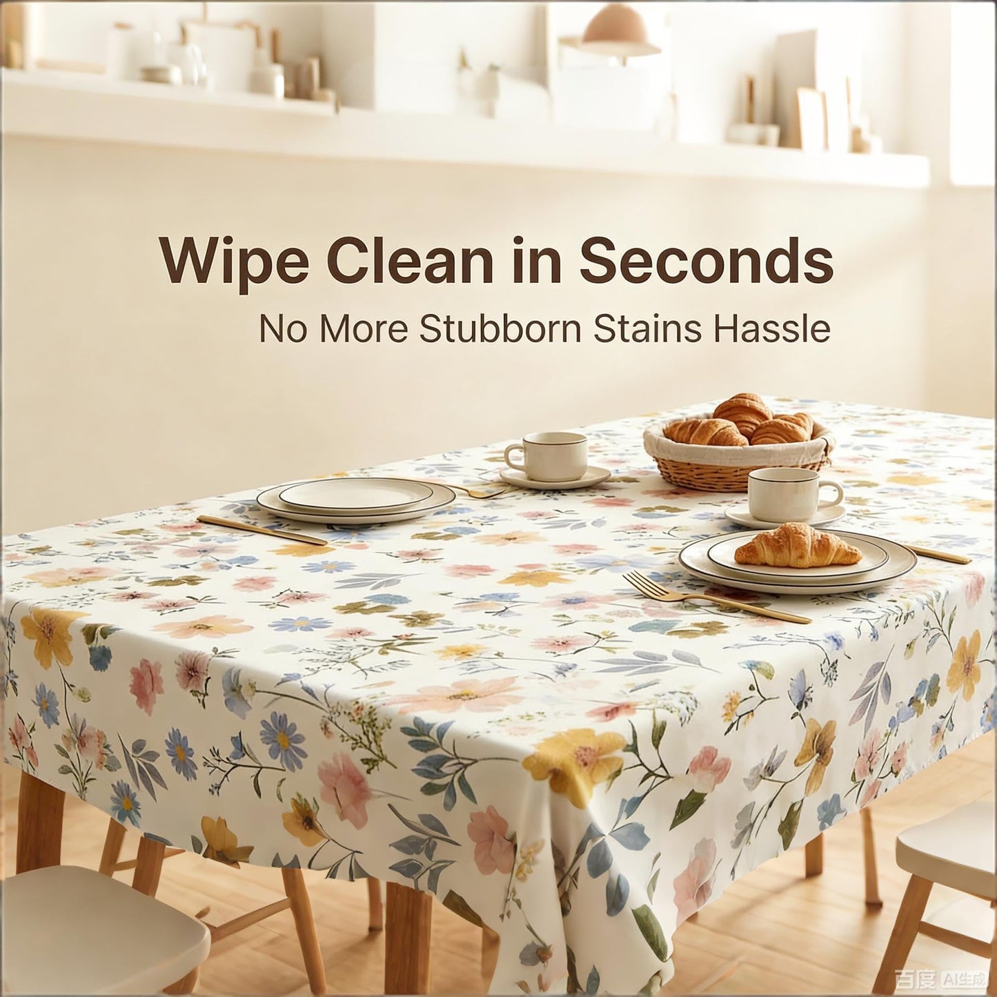 JHBPPG Heavy Duty Vinyl Table Cloth 55 * 108 Rectangular, Oil Proof Thick PVC Table Cover, Wipeable, Waterproof & Heat Resistant - Summer Tablecloth