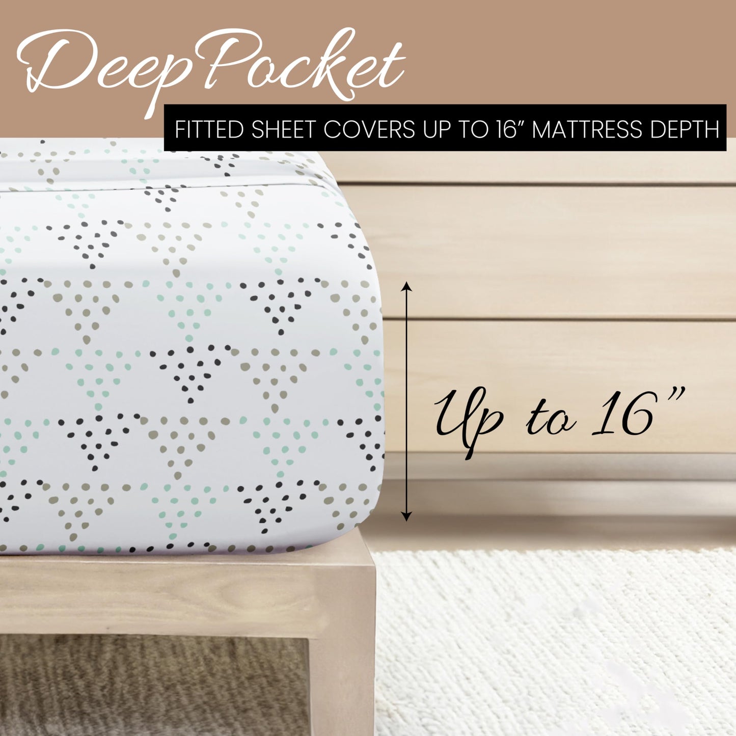 Linen Market 4 Piece Full Bedding Sheet Set (Light Gray Dots) - Sleep Better Than Ever with These Ultra-Soft & Cooling Bed Sheets for Your Full Size Bed - Deep Pocket Fits 16" Mattress
