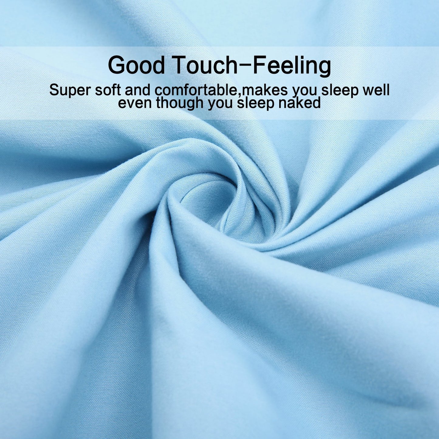 4 Piece Bed Sheet Set (Queen,Baby Blue) 1 Flat Sheet,1 Fitted Sheet and 2 Pillow Cases,Brushed Microfiber Luxury Bedding with Deep Pockets