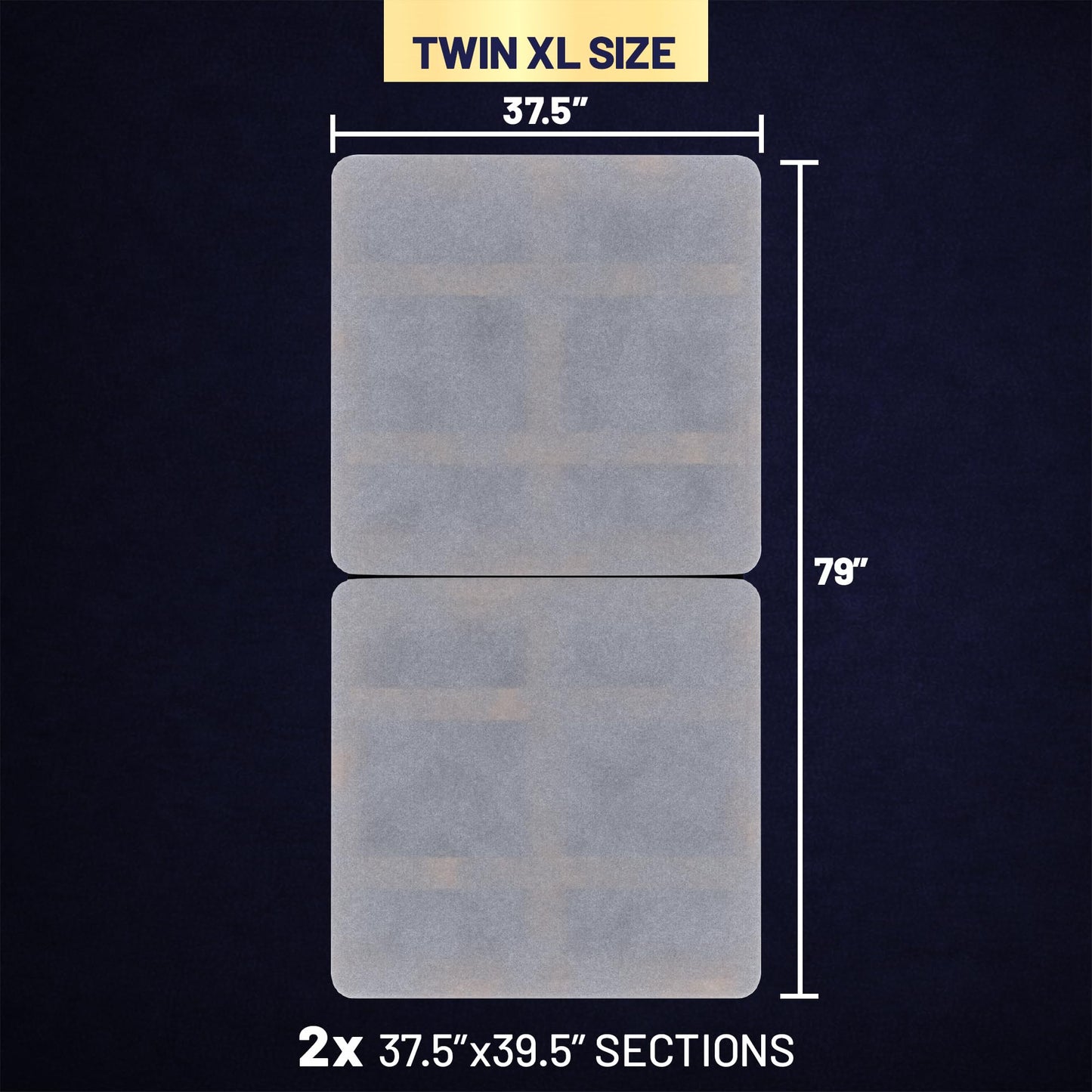 Zayton, 1.5" Split Wood Bunkie Board Twin XL Size Bed, Under Mattress Support, Fully Assembled, Fabric Ventilation Cover-Replaces Wooden Slats or Box Spring for Bed Frames