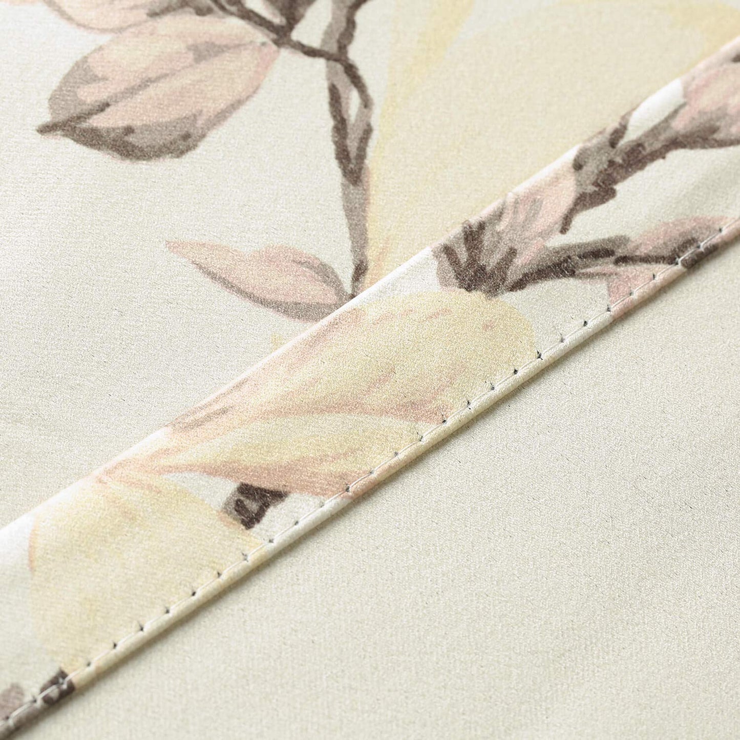 VOGOL Grommet Blackout Curtains for Living Room, Magnolia Flower Printed Thermal Insulated Room Darkening Window Drapes Curtains for Bedroom(52 x 84 Inch,2 Panels)