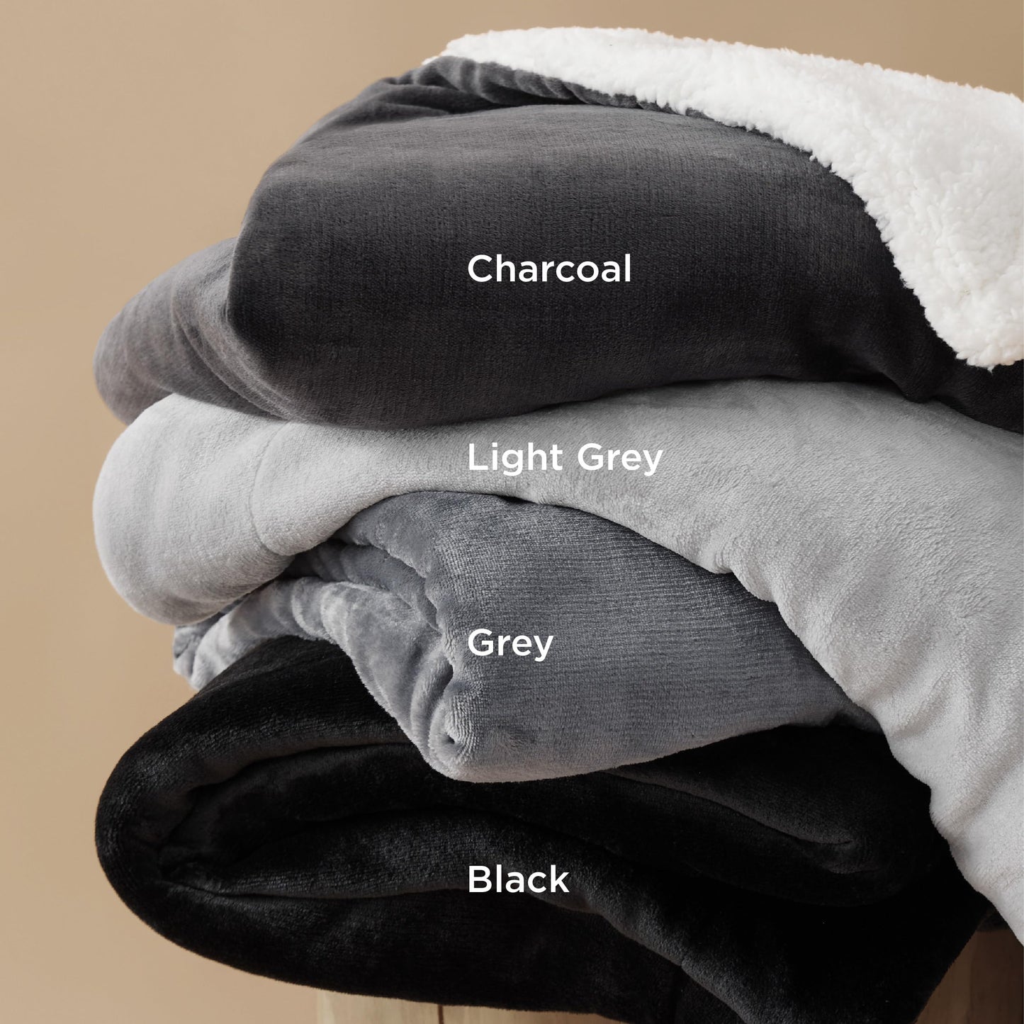 Bedsure GentleSoft Sherpa Fleece Throw Blanket for Couch, Non-Heated, Thick & Warm Cozy Blanket for Winter, Soft Fuzzy Plush Throw Gifts for Women and Men, Grey, 50x60 Inches