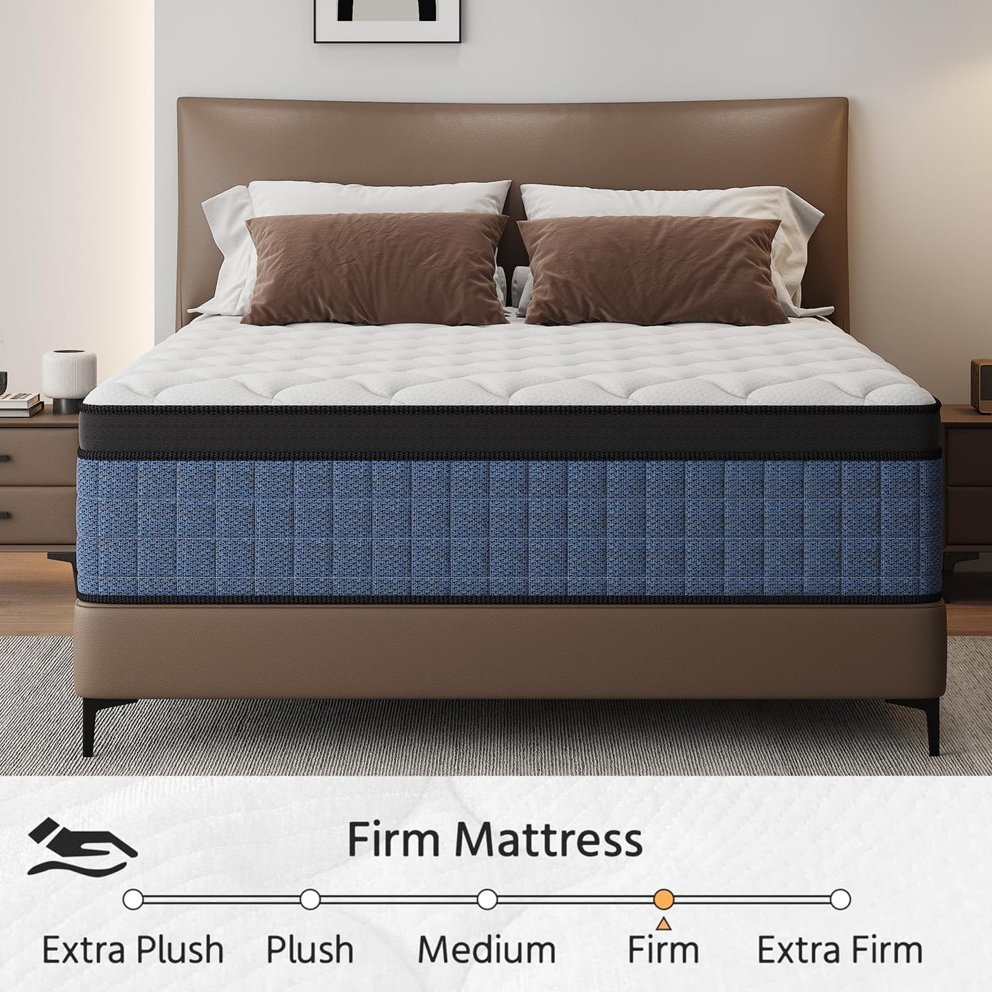 NHNHPO 12 Inch Queen Mattress,Queen Size Mattress in a Box,Gel Memory Foam Hybrid Mattresses with Pocket Springs for Motion Isolation,Pressure Relief,Medium Firm,Back & Lumbar Support,365-Night Trial