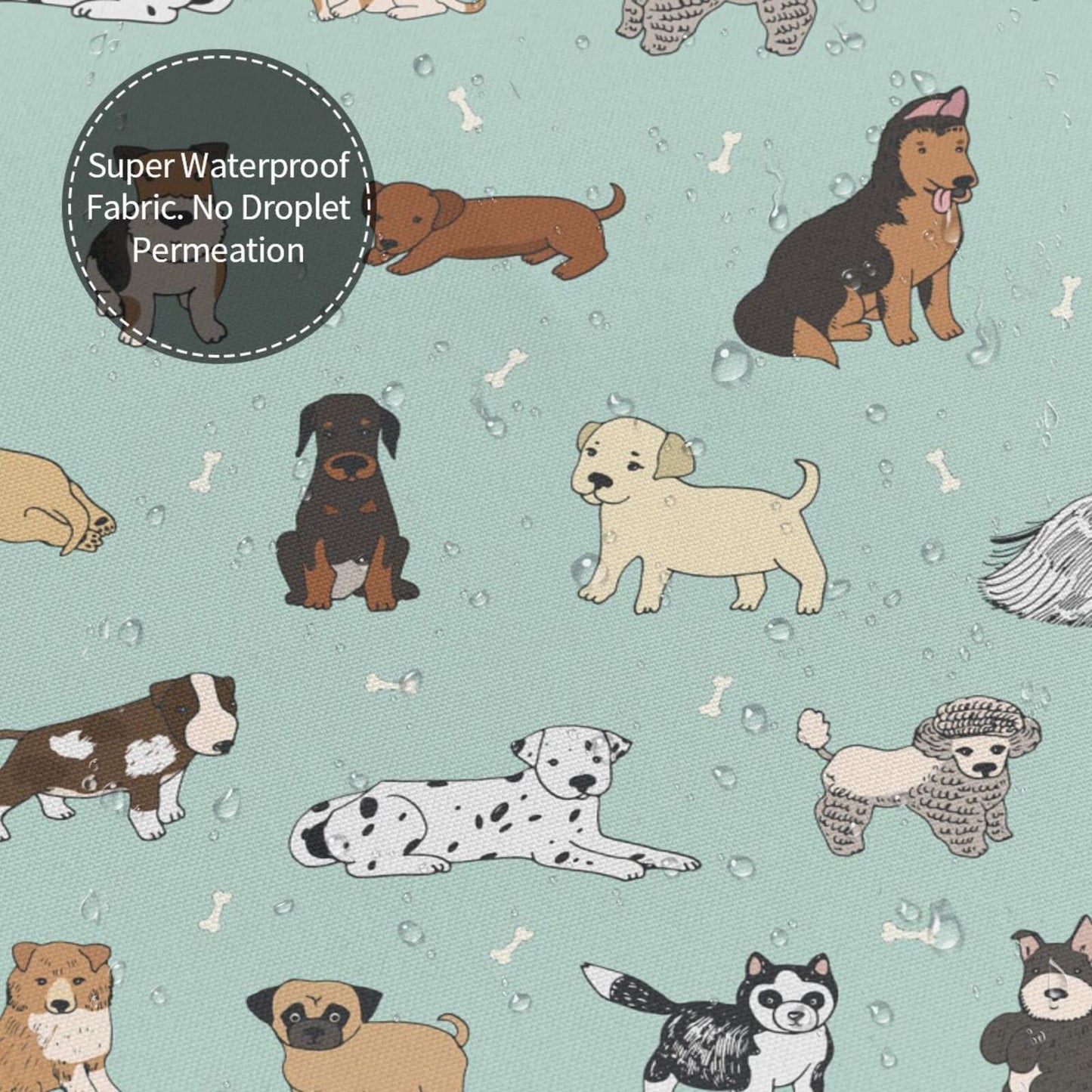 Fiokroo Puppy Dogs Cute Animals Shower Curtain 60x72in Waterproof Polyester Fabric Cartoon Pets Bath Curtain with 12 Hooks, Shower Curtains Sets for Home Bathroom Decor