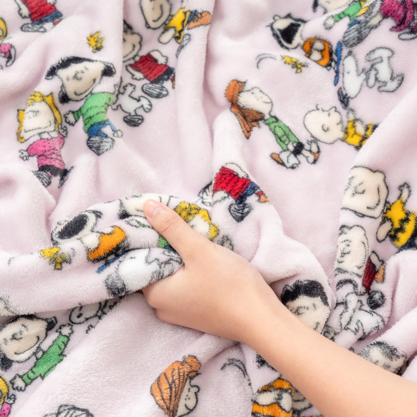 Berkshire Blanket Peanuts® VelvetLoft® Cute Character Snoopy Plush Throw Blanket,Peanuts Laughing Robe Lilac,Throw 55 in x 70 in (Official Peanuts® Product)