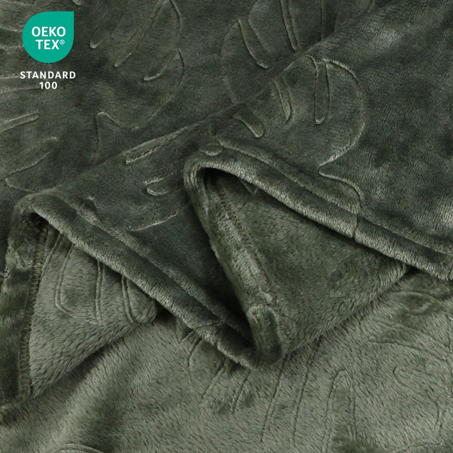 VigorSpring Soft Flannel Fleece Throw Blanket - 60x80 Inch,Olive Green