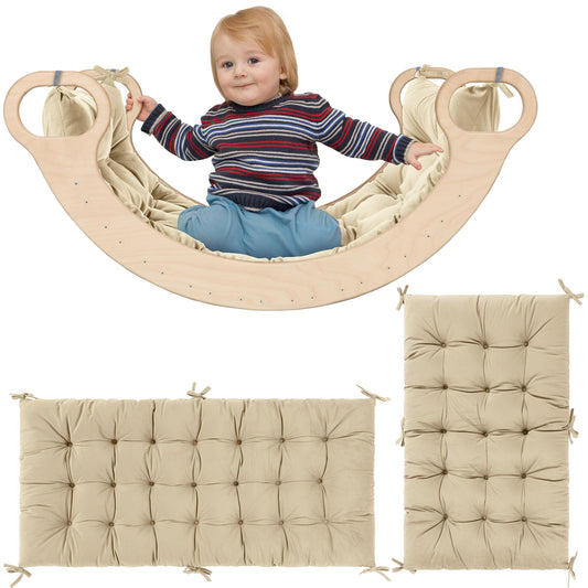 ROYALAY Premium Climbing Arch Set for Kids, Arch Cushion Floor Cushion Toddler Nap Mat (34 * 20 * 3 inch, Apricot)