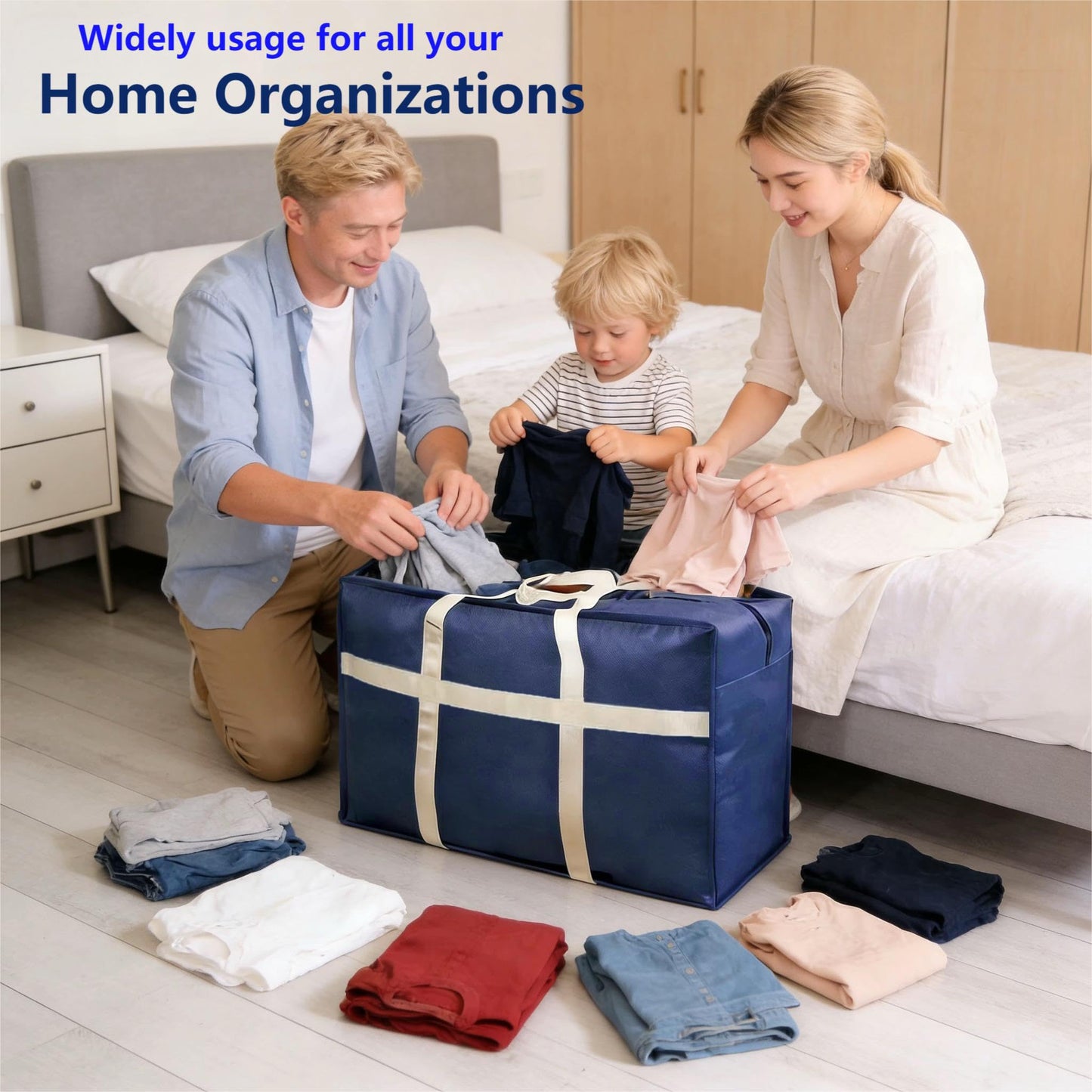 Lightweight Storage Moving Bags for Clothes, Comforters, Bedding, Pillows