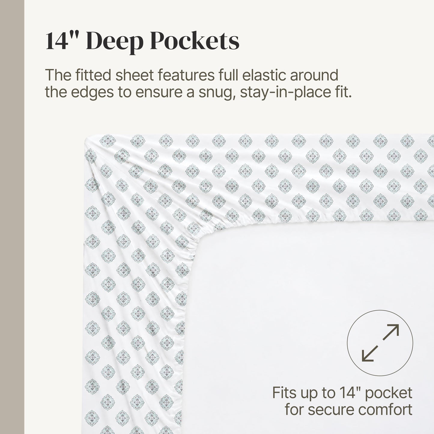 Modern Threads Printed 4-Piece Extra Soft Bedding Sheets & Pillowcase Set, Deep Pocket up to 16 inch Mattress Claire King
