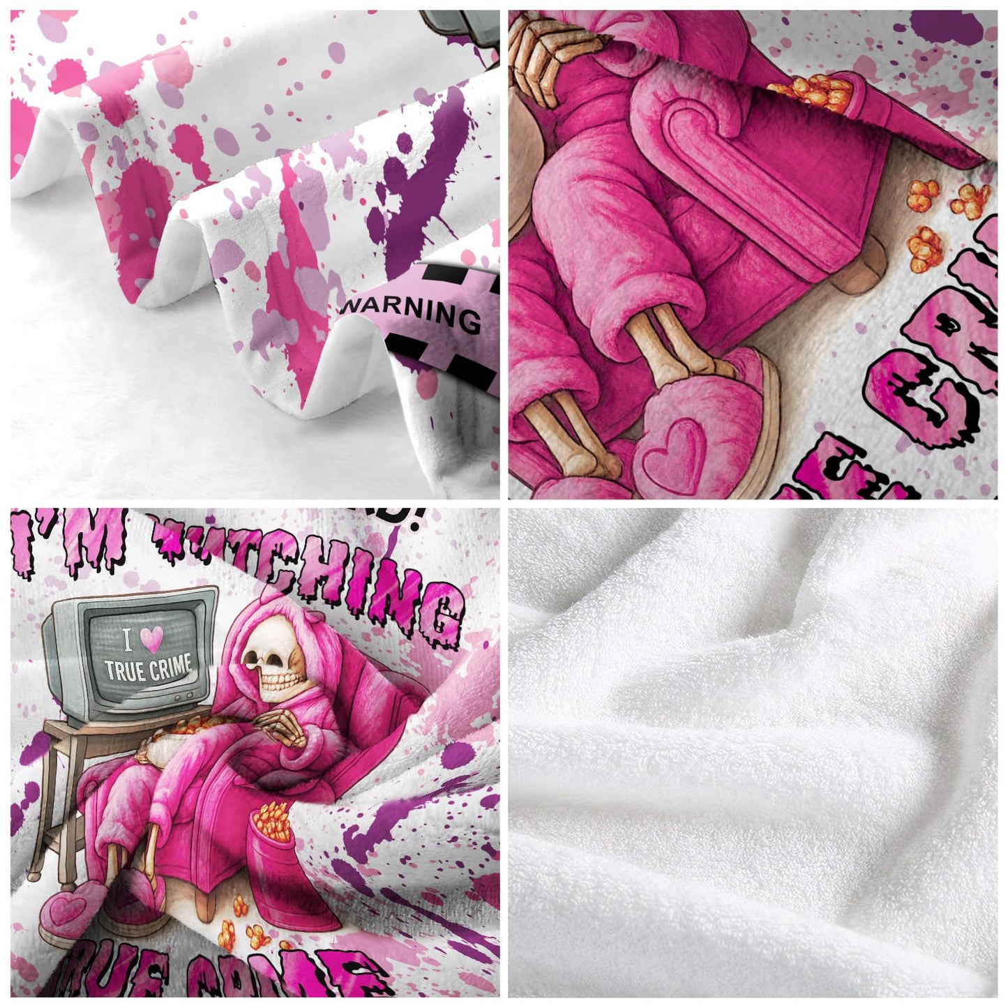 Personalized Crime Show Watching Blanket with Cozy Throw Blanket for Detective Story Fans, Crime Show Fans, Mystery Gifts, Soft Fleece Couch Bed Throws for Women & Men (#5)