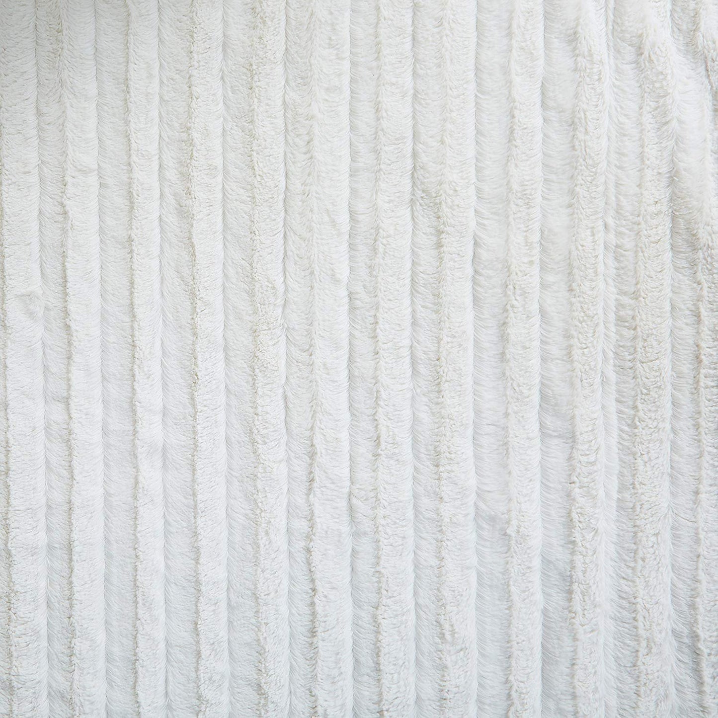 Tache White Creamy Ivory Polar Blanket Super Soft Warm Faux Fur with Ivory Sherpa Back Bed Throw - 63x87