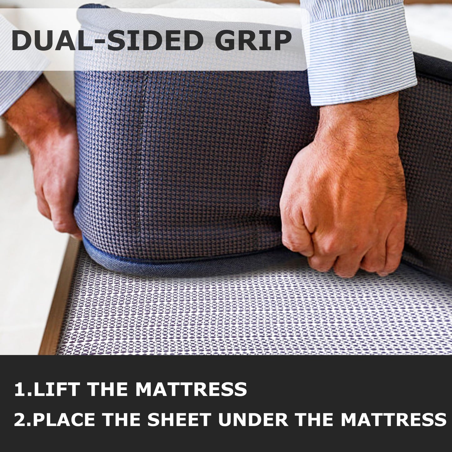 Non Slip Rug Pad Grippers - 5x6.5 Ft for Hardwood Floors, Mattress Slide Stopper Thick Carpet Pads Gripper for Tile Floors,Rug Grip for Area Rug,Sofa,Bed,Chair,Cushion Keep Your Rugs Safe and in Place