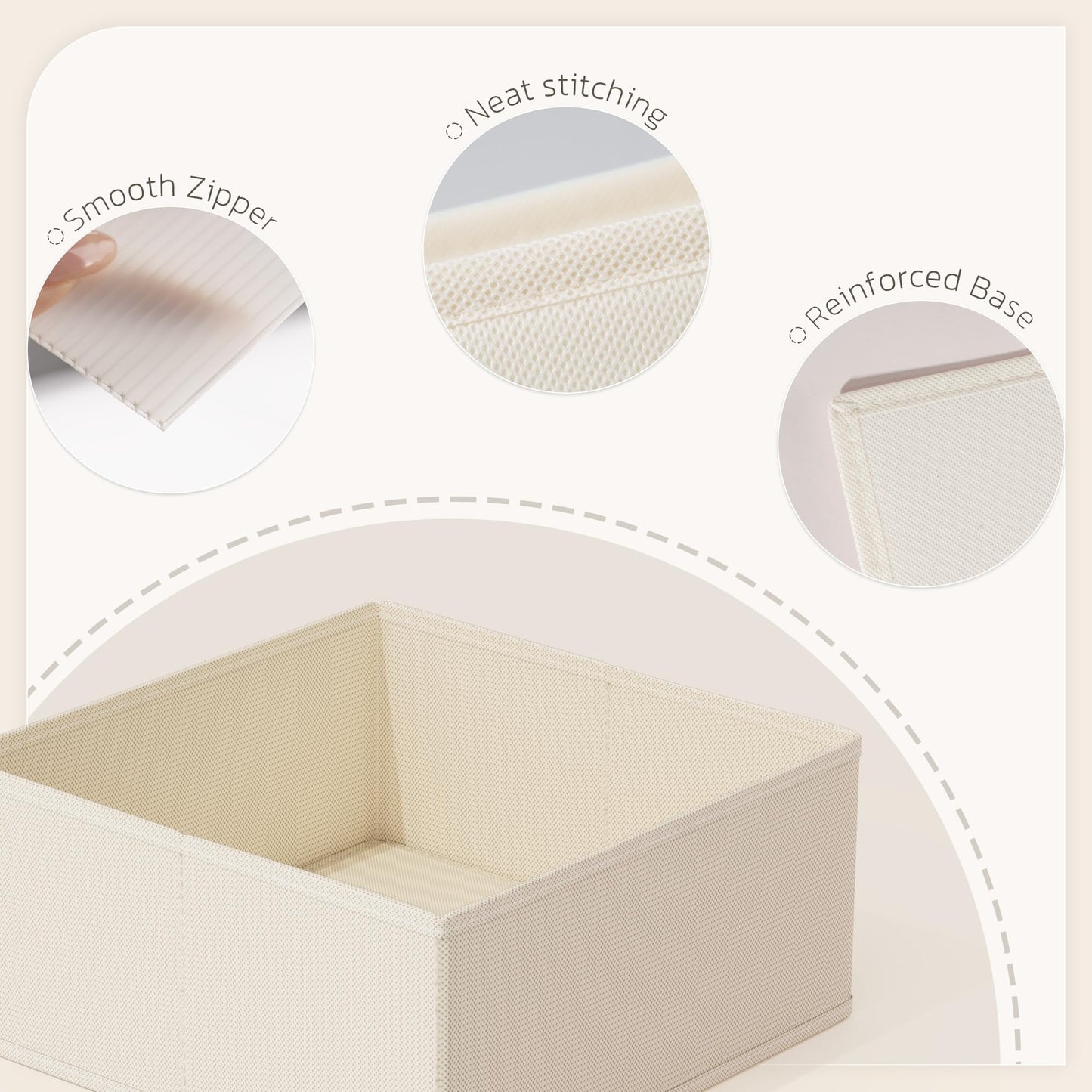 Stowsia Drawer Organizer, 16 Pack Baby Dresser Organizer for Nursery, Foldable Closet Organizers and Storage Dresser Dividers for Clothes, Socks, Scarves, Ties (Beige)