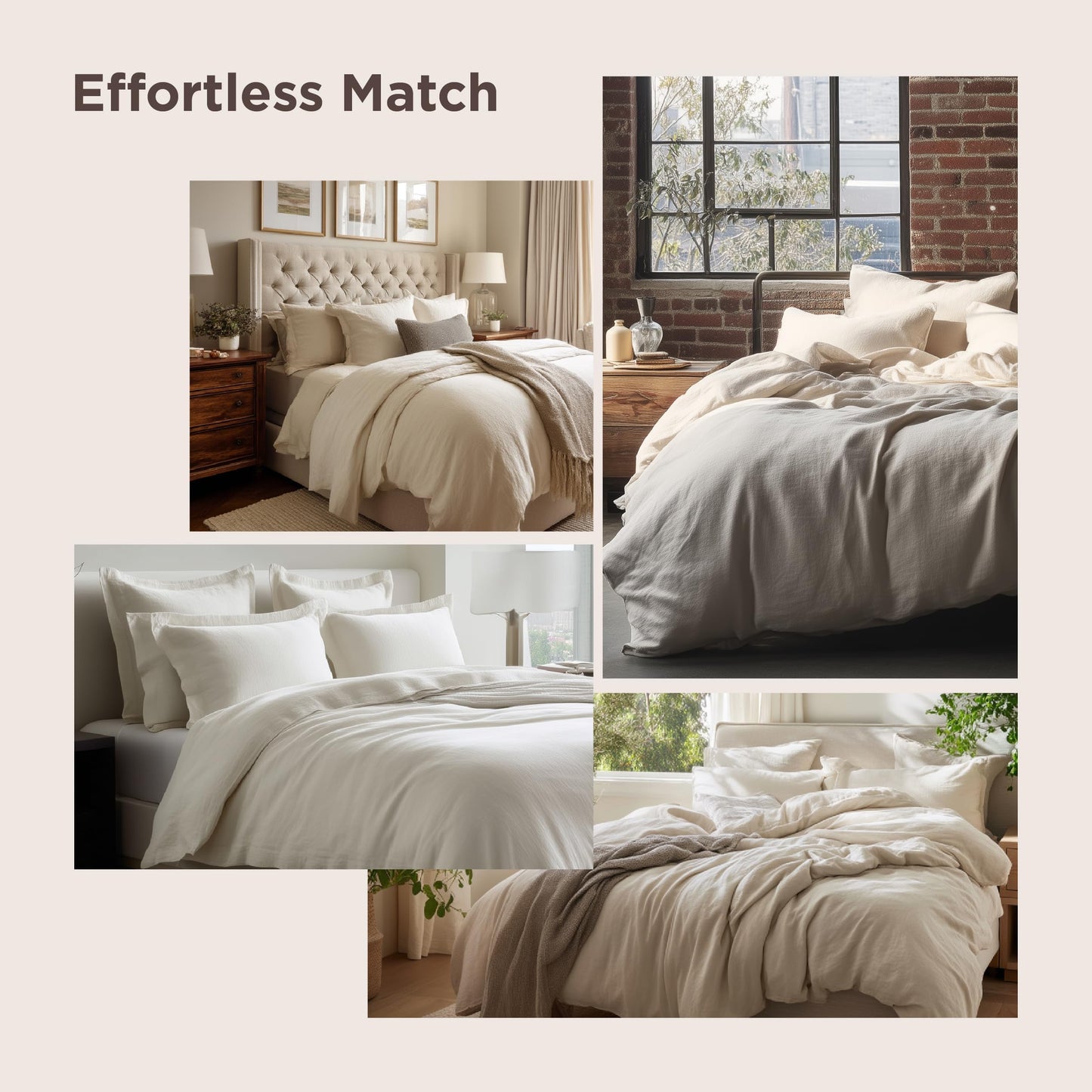Bedsure Light Brown Duvet Cover Queen Size - 3 Pieces Prewashed Cotton-Like Extra Soft Bedding Set, Includes 1 Duvet Cover 90x90 Inches with Zipper Closure & 2 Pillow Shams, Comforter Not Included