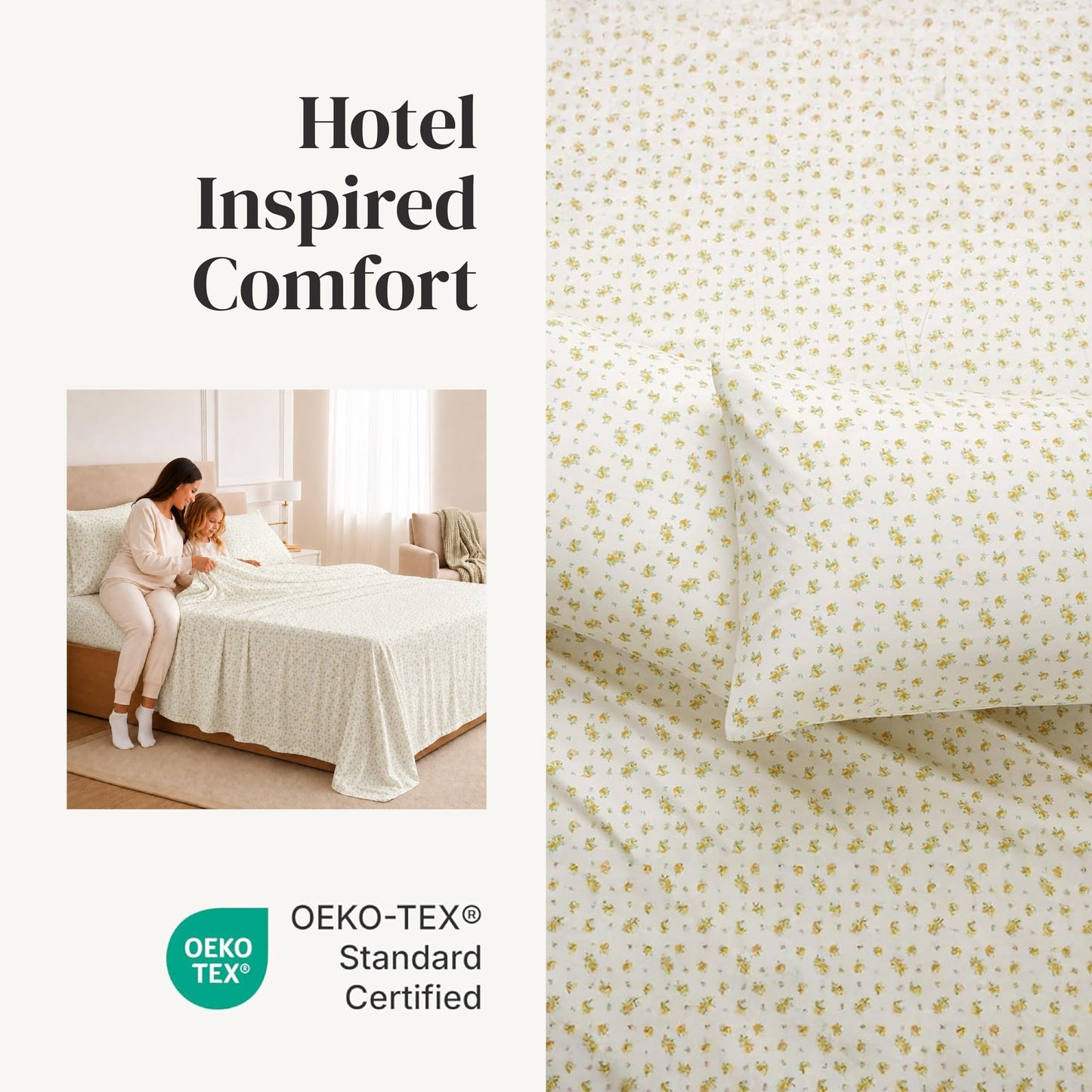 Modern Threads Silky Soft Microfiber and Wrinkle Free Sheets - Luxurious Microfiber Bed Sheets Includes Flat Sheet, Fitted Sheet with Deep Pockets, & Pillowcases Sweet Rose Gold, Full