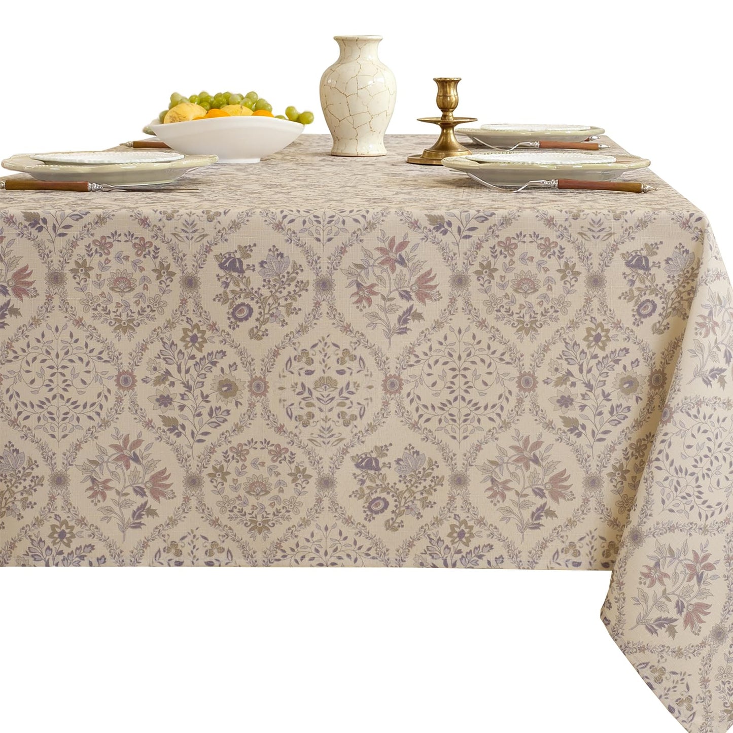 SASTYBALE Rectangle Tablecloth, Flax, 60"x84"