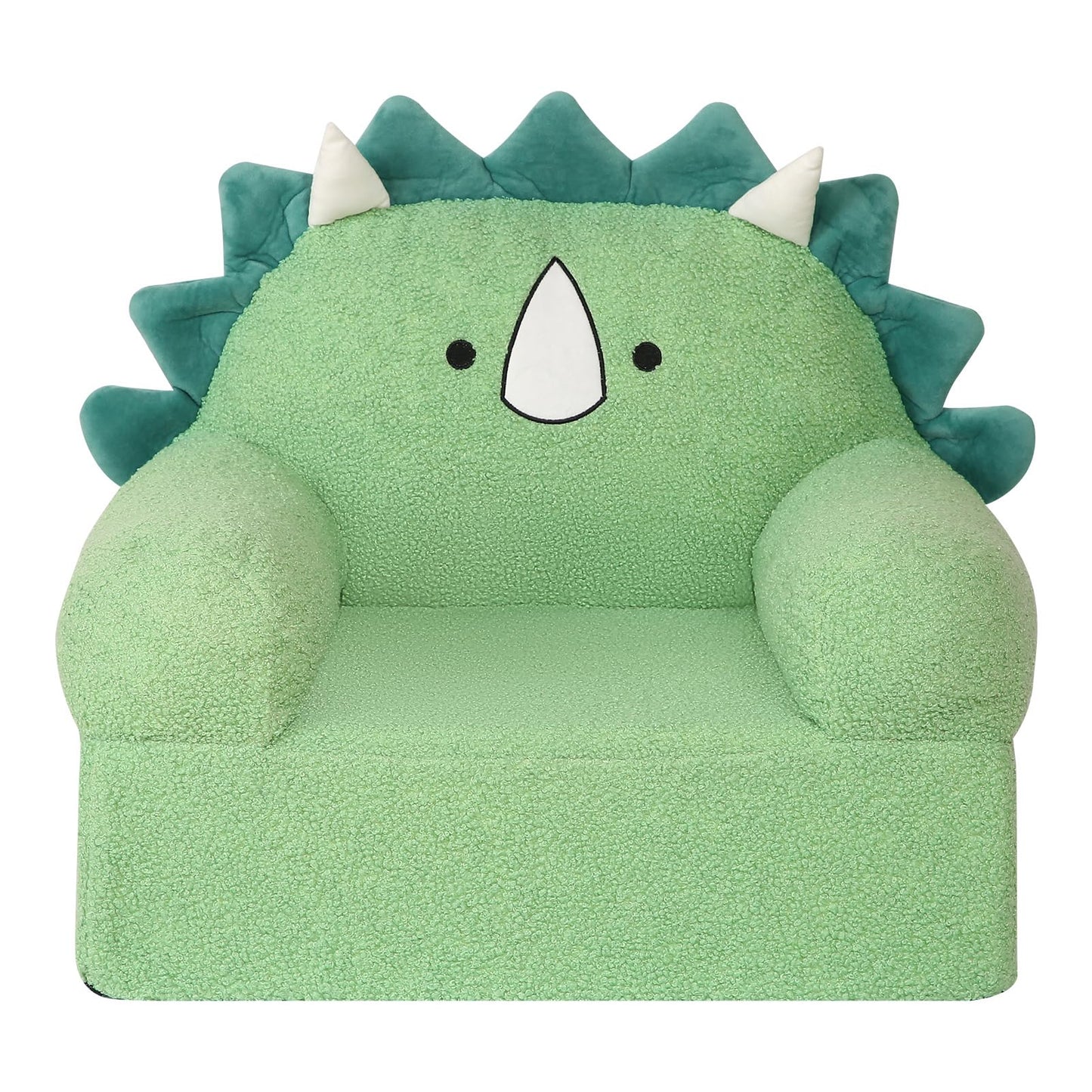 MOMCAYWEX Comfy Toddler Chair, Snuggly Kids Armchair, Green Dinosaur