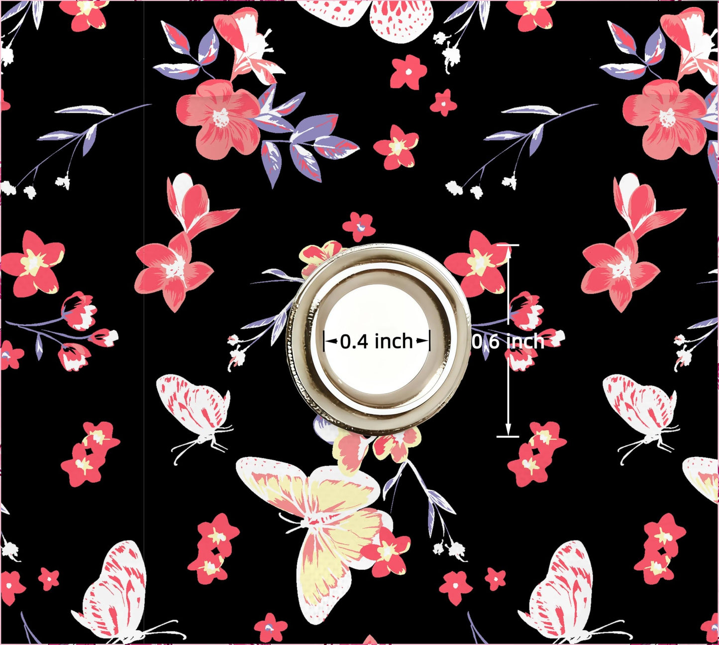SDIII Pink Butterfly Shower Curtain Set 72x72 Inch, Waterproof Microfiber Pink Butterfly Floral Shower Curtain, Botanical Wildflowers Bathroom Decor