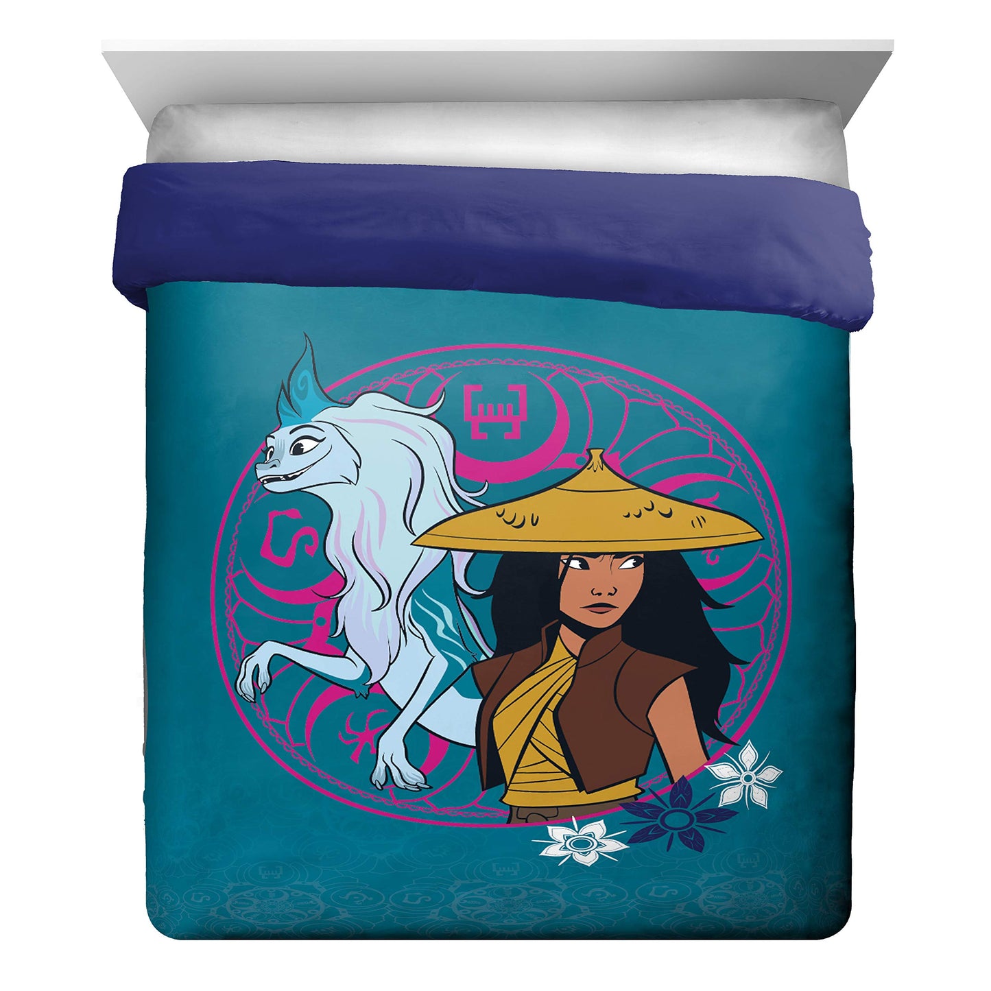 Jay Franco Disney Raya & The Last Dragon Eternals 7 Piece Queen Bed Set - Includes Reversible Comforter & Sheet Set, Bedding - Super Soft Fade Resistant Microfiber