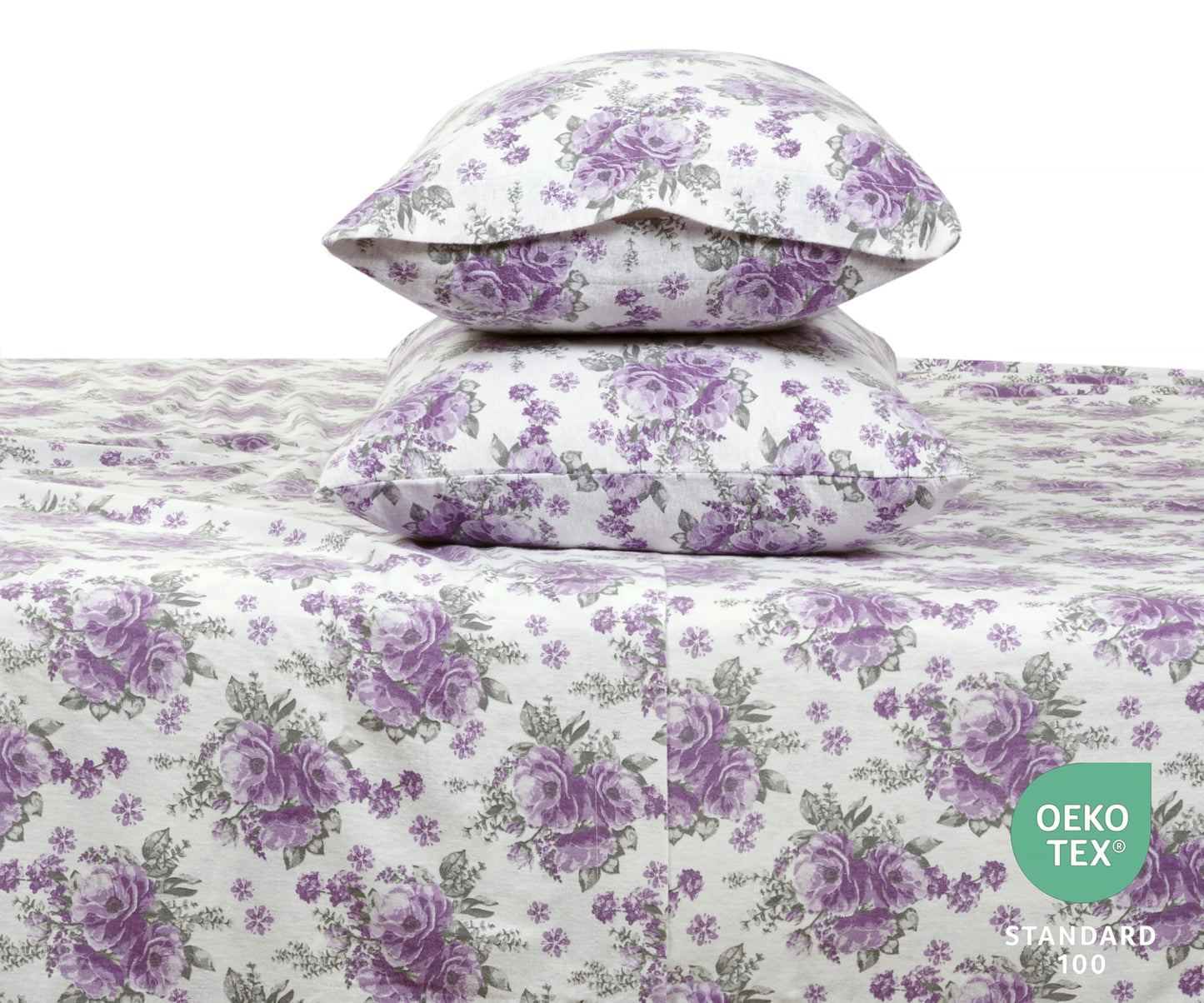 Bliss Casa 4 Piece 100% Cotton Flannel Sheets Queen Size Bed Set - Warm & Extra Soft - Deep Pockets, Breathable, All Seasons Comfy - Double Brushed Bed Sheet (Sabrina)