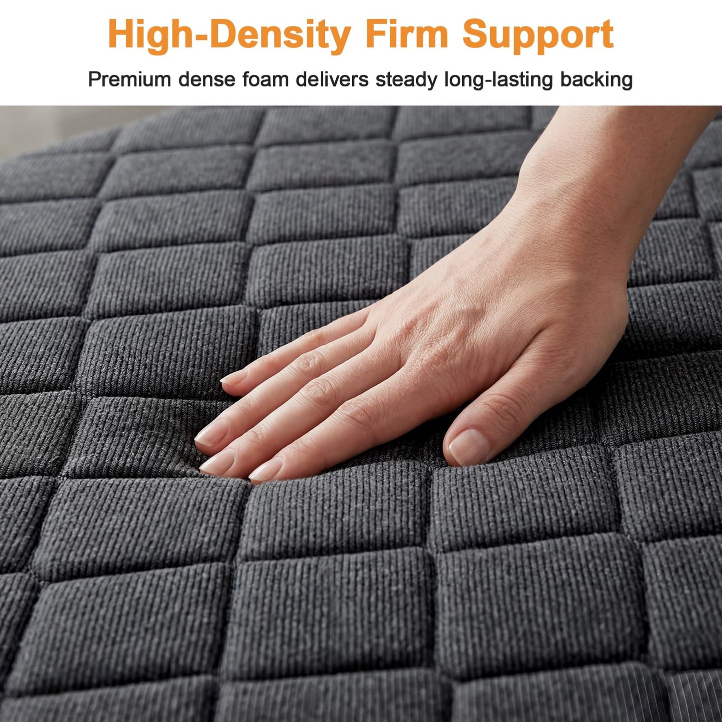 Vipbear 3 Inch King Size Extra Firm Mattress Topper, High Density Hard Mattress Pad for Pressure Relief, Bed Topper with Non-Slip & Removable, CertiPUR-US Certified, 80"x76"