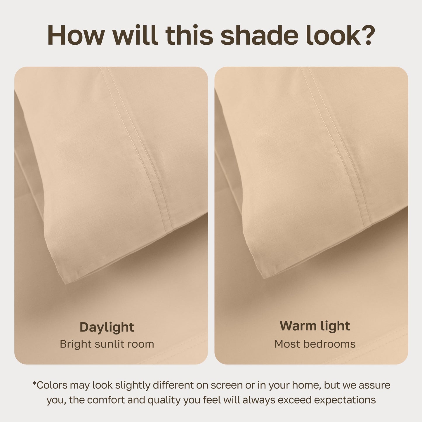 California Design Den 100% Cotton Full Sheet Set, 600 Thread Count Sateen, Soft, Bed Sheet with Deep Pockets, Bedding Sheets & Pillowcases (Golden Tan)