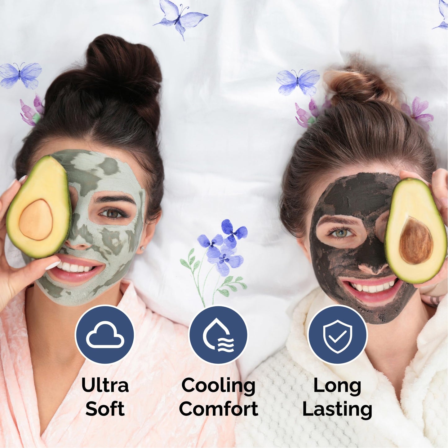 Floral Sheets - Butterfly Floral Bed Sheet Set - 1 Flat, 1 Fitted & 1 Pillowcase w/ Deep Pockets - Comfy, Wrinkle & Fade Free - Boho Botanical Bedding - Soft, Breathable and Cooling - Twin Size Set