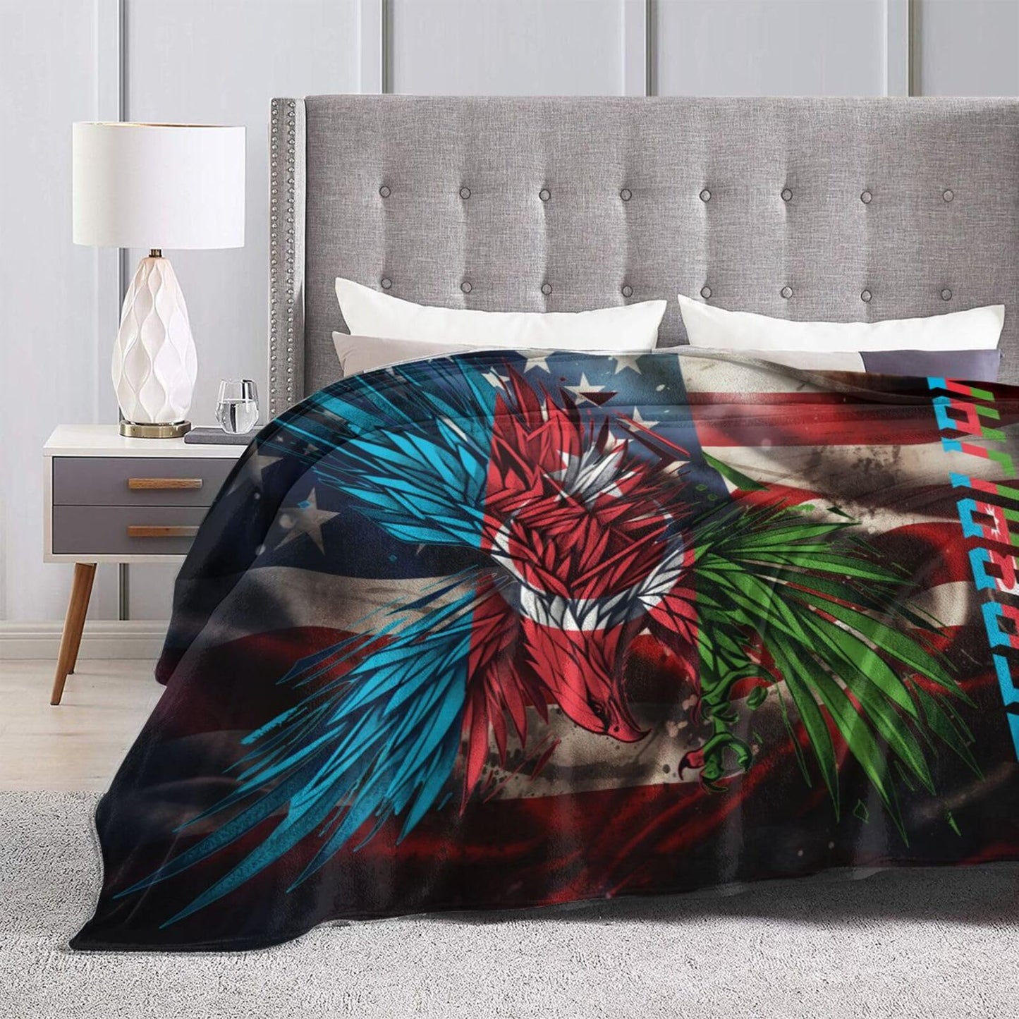 Azerbaijani Flag Throw Blanket Super Soft Anti-Pilling Flannel Lightweight Blanket Gifts for for Couch/Chair/Sofa/Bed/Dorm/Bedroom/Office/Home 80"X60"