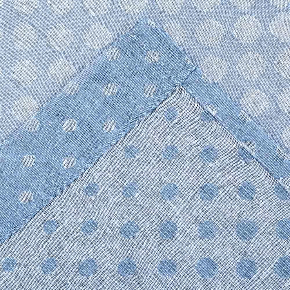 Everyday Celebration Linen Polka Dot Sheer Window Curtains, Ombre Semi Sheer Curtains 100% Full Lenght Window Drapes, Grommet Curtains & Drapes (Sky Blue), 52" W X 84" H, 1 Panel