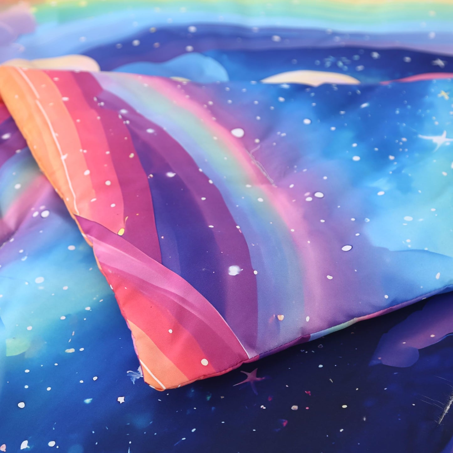MAG 3Pcs Rainbow Twin Comforter Sets,Colorful Microfiber Digital Printing,Space Galaxy Theme Bedding Set,All Season with 1 Comforter + 2 Pillowcases for Kids Boys and Girls,Breathable and Wrinkle.