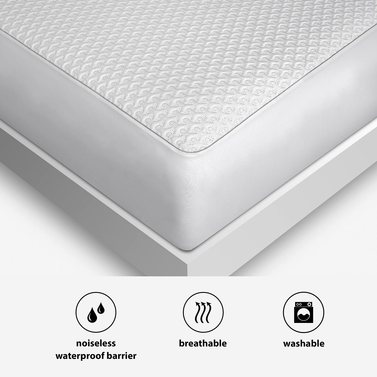Bedgear Ver-Tex Cooling Mattress Protector, Instant Cooling Waterproof Mattress Cover | Breathable Mattress Pad with Deep Pockets & Powerband Secure Fit | Hypoallergenic Adjustable Base, Full
