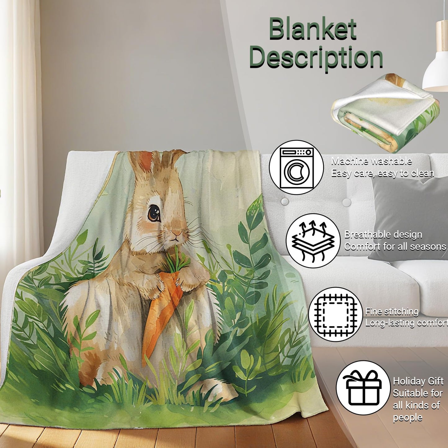 KTRJXI Wolf Throw Blanket Soft Lightweight, Colorful Wildlife Blankets for Bedroom Living Room Sofa Office, Fantasy Neon Animal Cozy Throws, Home Accent and Kids Girls Boys Gifts, 50 X 60 Inch