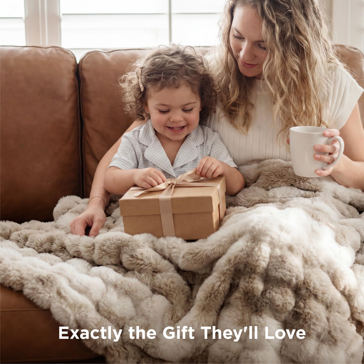 Bedsure Soft Fluffy Faux Fur Throw Blanket for Couch Sofa Chair, Fuzzy Fleece Bubble Blanket Cozy Gifts for Women Men Teen Girls, Taupe Brown Cloud Throw Minky Bed Cover Thick Warm Plush Bedding