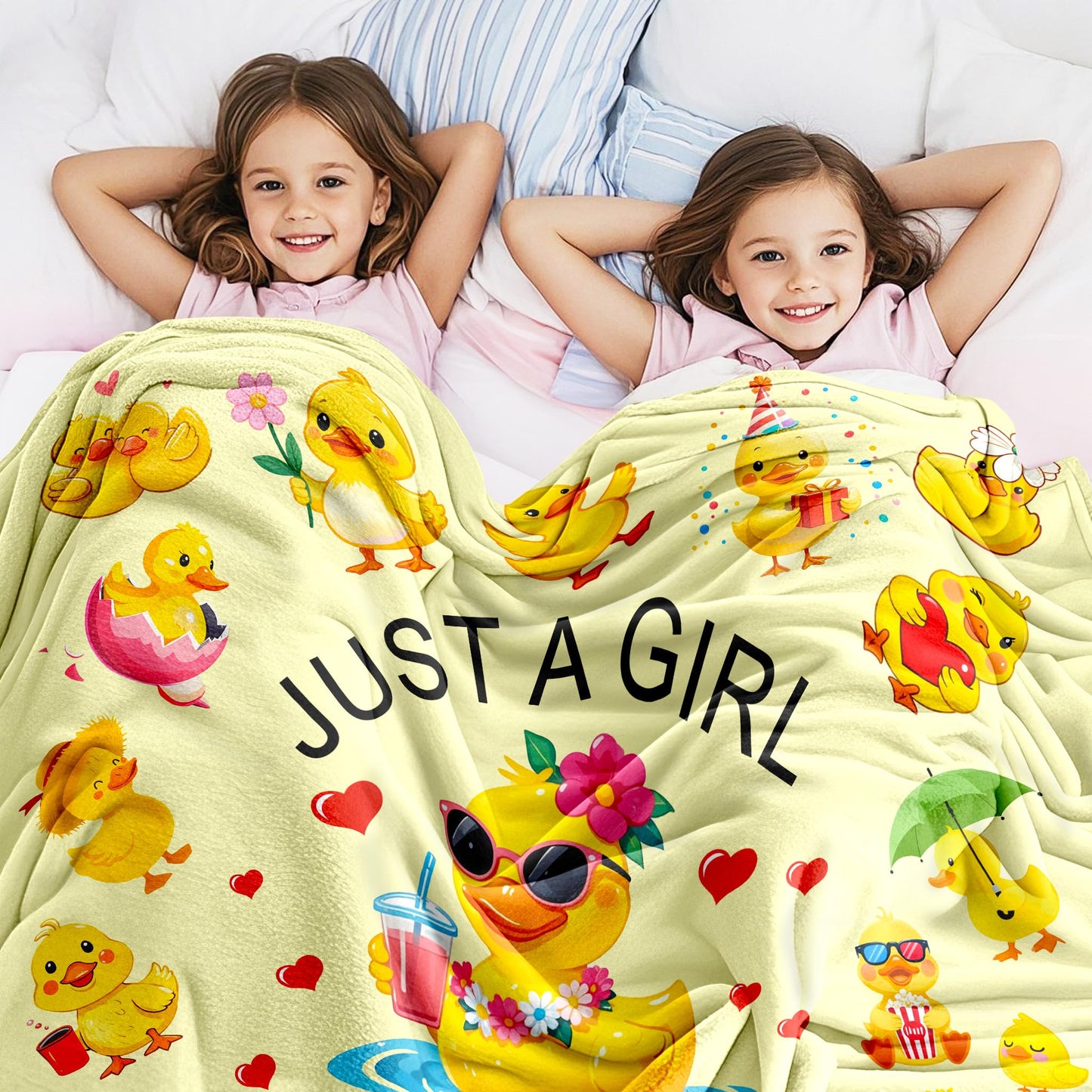 Duck Blanket Gifts for Duck Lover Ducks Themed Gifts for Women Kids Adults Soft Flannel Ducks Throw Blanket 50"x40"