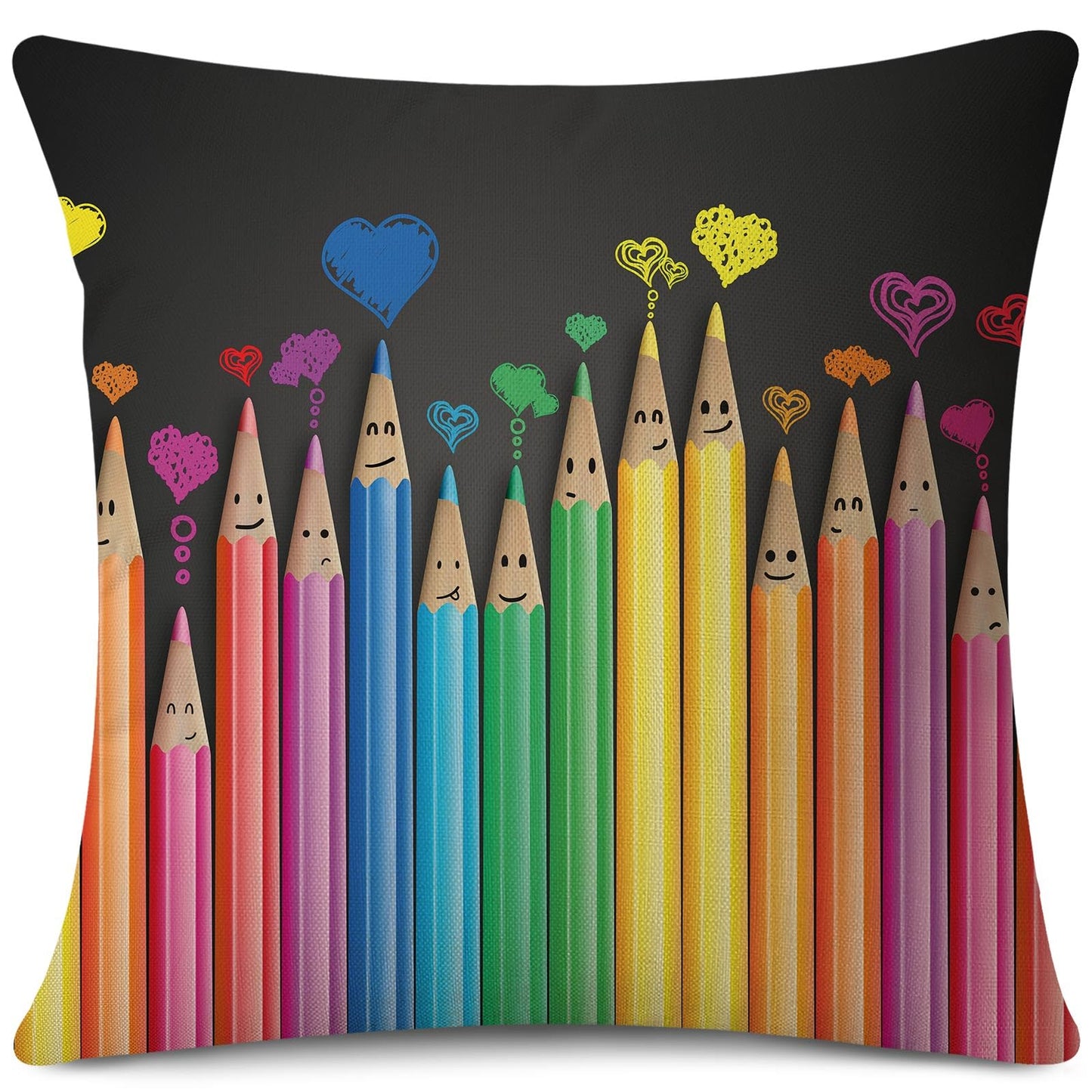 EL Station Valentine's Day Soft Throw Pillow Covers Couch Square Velvet Pillow Case Decorative Cushion Cover 18x18 Inch Set of 4