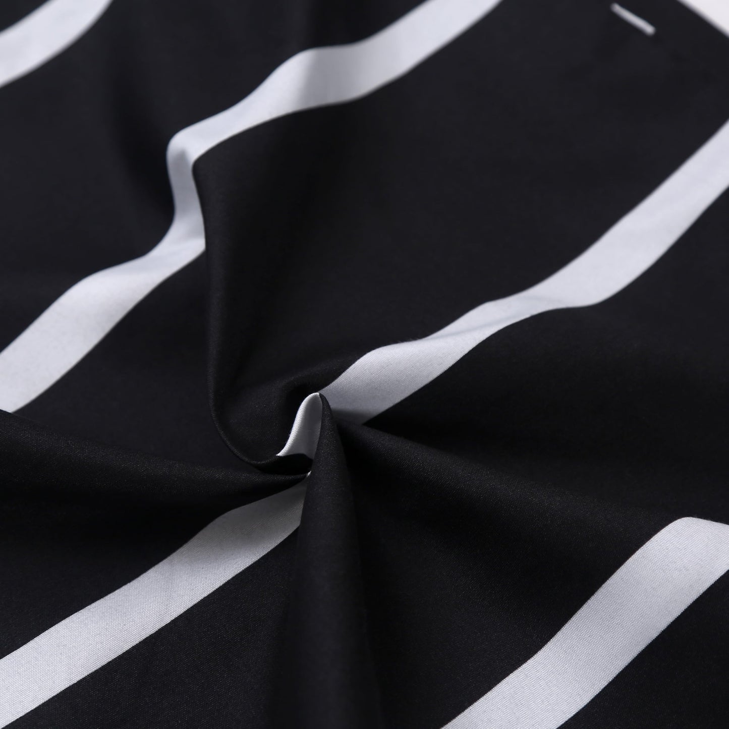 MAG 3pcs Striped Full Bed Sheet,Black and White Pattern Microfiber Fitted Sheets,Hotel Quality with1 Fitted Sheet and 2 Pillowcases,14 Inches Deep (Black and White, Full)