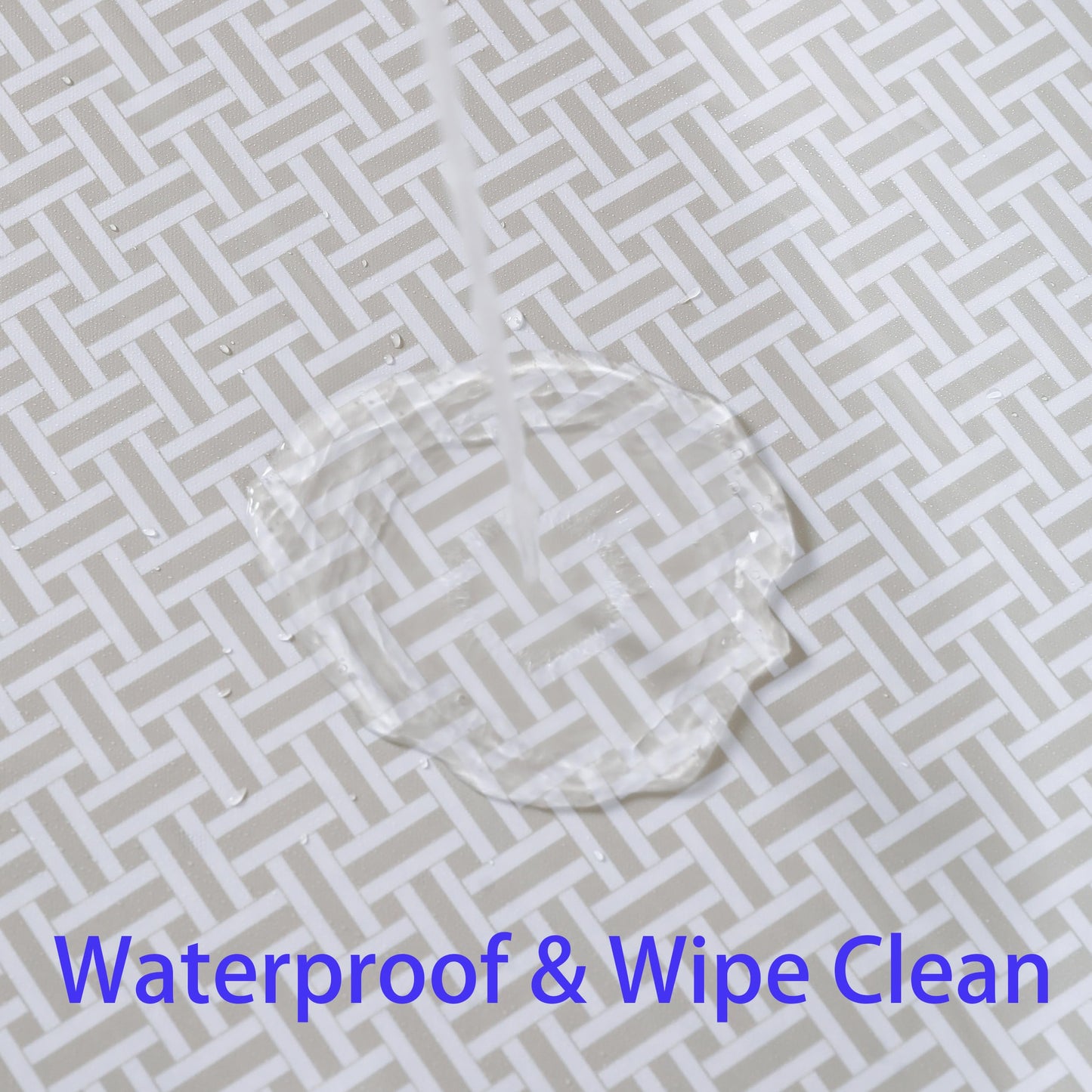 Walrus Heavy Duty Vinyl Tablecloth with Flannel Backing Waterproof Oil-Proof Plastic Table Cloth Stain-Resistant Wipeable Rectangle or Square Table Cover for Indoor and Outdoor (Weaving, 54X54 Inch)