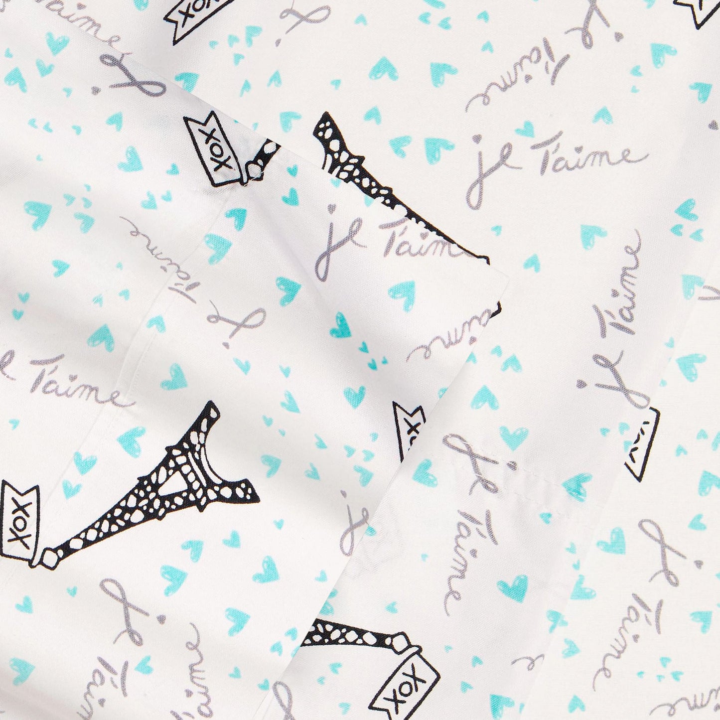 Betsey Johnson - Queen Bed Sheets, Soft & Lightweight Bedding, Fade & Wrinkle Resistant (Je T'Aime Paris, Queen)