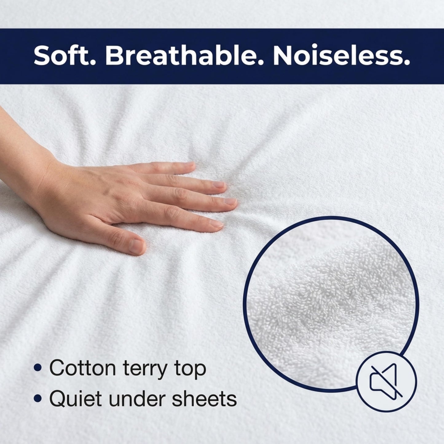 Zippered Waterproof Mattress Encasements - Hypoallergenic Mattress Protector Cover with Soft Cotton Terry Fabric Top - Full Size 54' x 75"