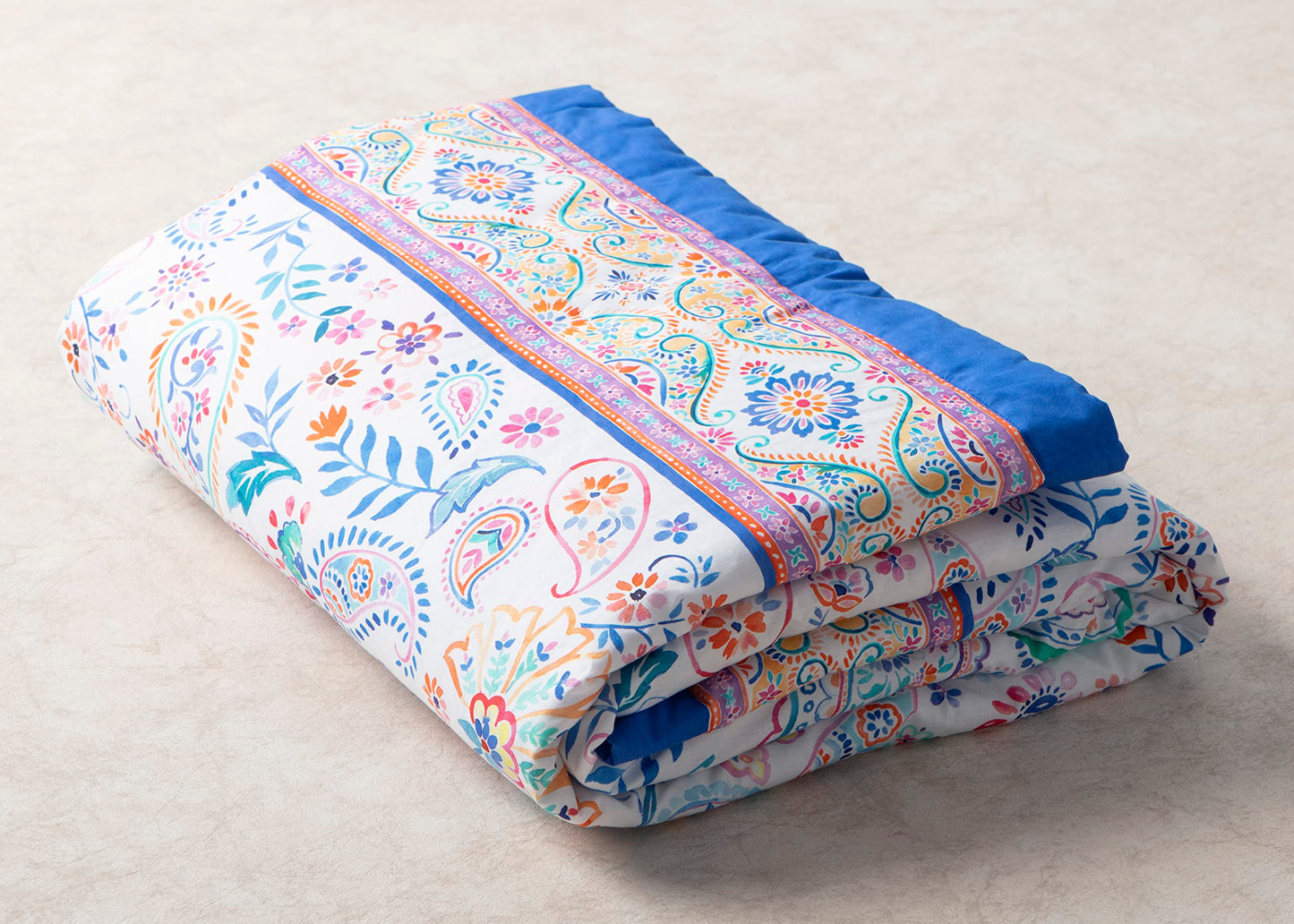 Maison d' Hermine Throw Blanket for Couch Lightweight Soft Warm Breathable Cotton Throw Blankets for Bed Girls Boys Women Men Gifts Travel Living Room Spring Summer (Indian Floral, 60" X 80")