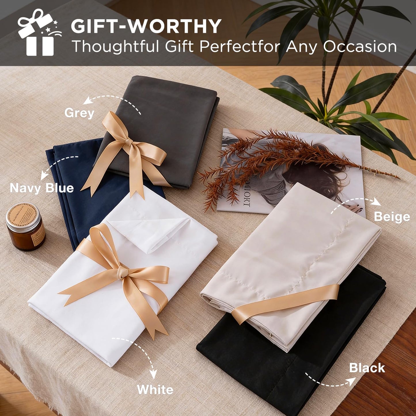 Baskbed 7 Pieces Queen Comforter Set - Utral Soft Microfiber Bedding Set, Thick Duvet Insert Bed in a Bag Without Rustling Noise for All Season, Black (88"x88")
