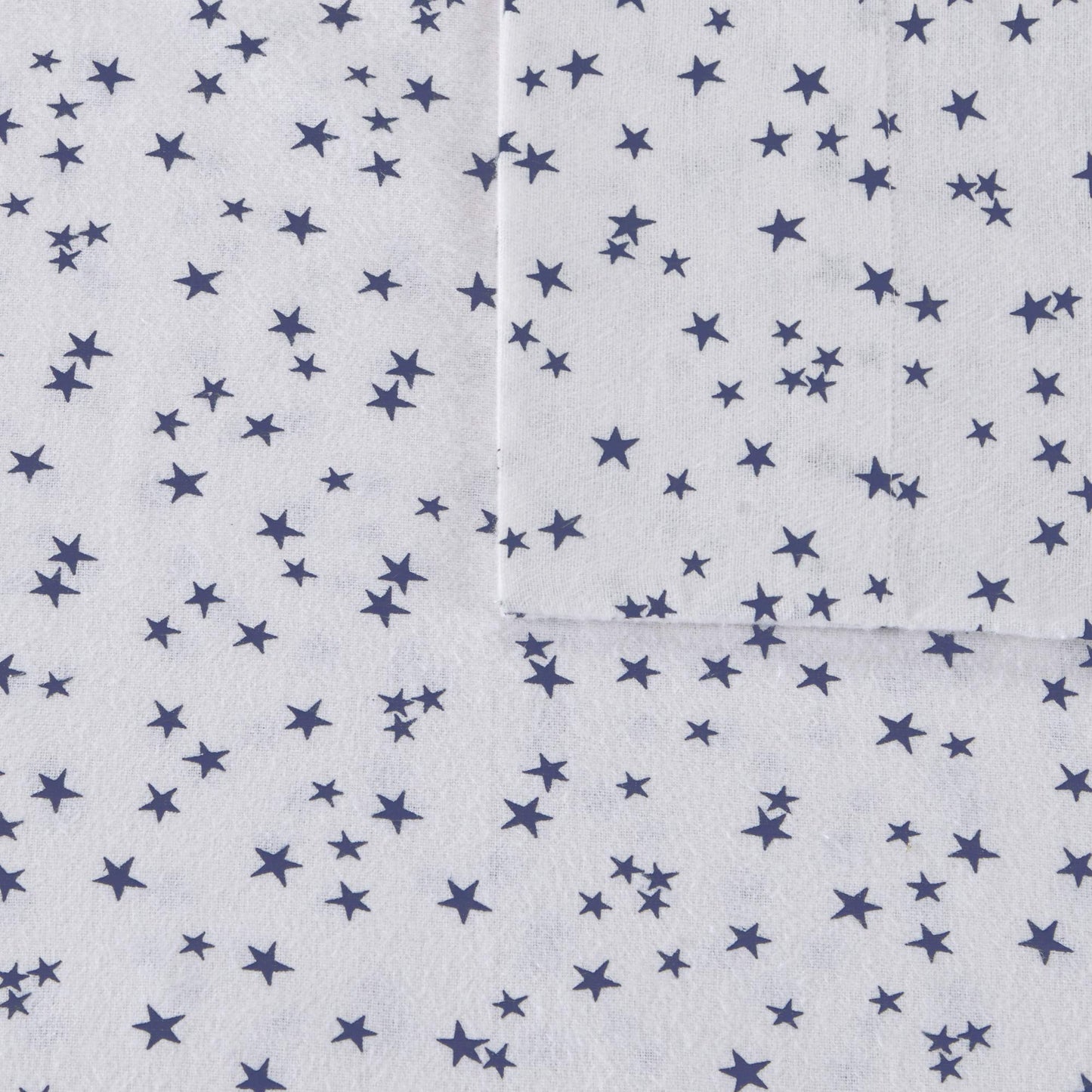 Intelligent Design Cozy Soft 100% Cotton Flannel Print Animals Stars Cute Warm, Ultra Soft Cold Weather Sheet Set Bedding, Full, Blue Stars 4 Piece