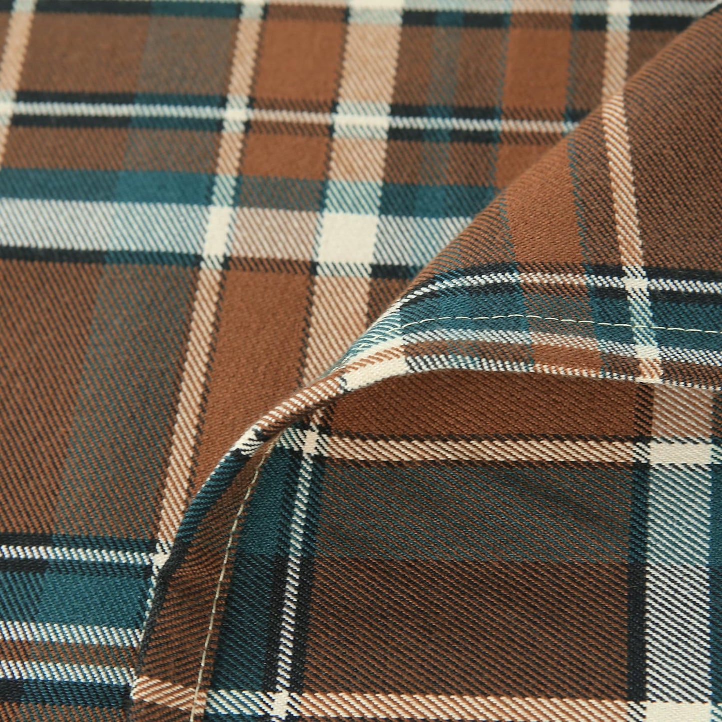 SKNSOFT Square Plaid Tablecloth Brown Table Cloth,Kitchen Dining Tabletop Decoration Checkered Table Covers for Outdoor and Indoor Dining,52 L x 52"