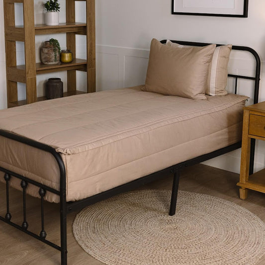 Beddy's Tan All-in-One Zipper Bedding Set - Minky Lined - Twin