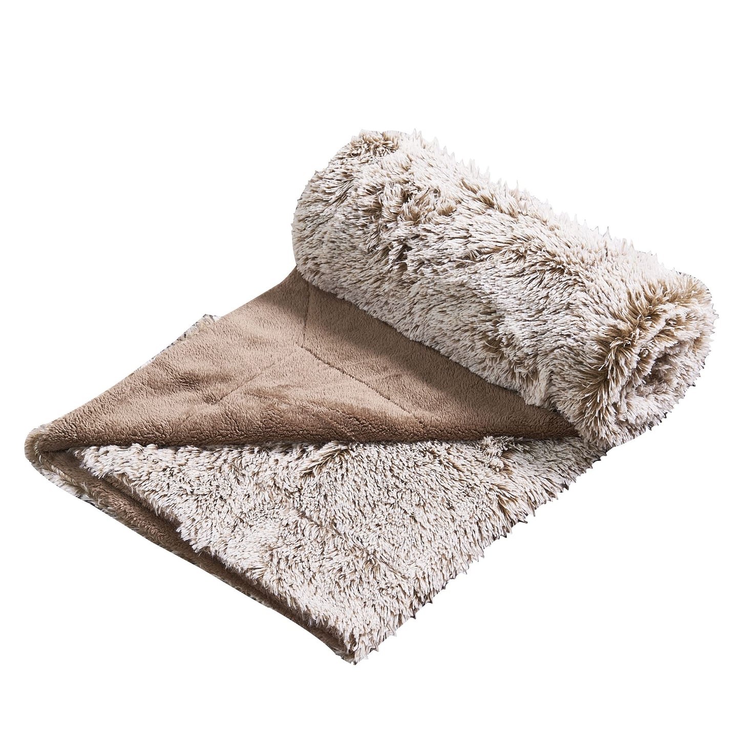 Home Soft Things Woolly Mammoth Throw Blanket, 50" x 60", Tannin