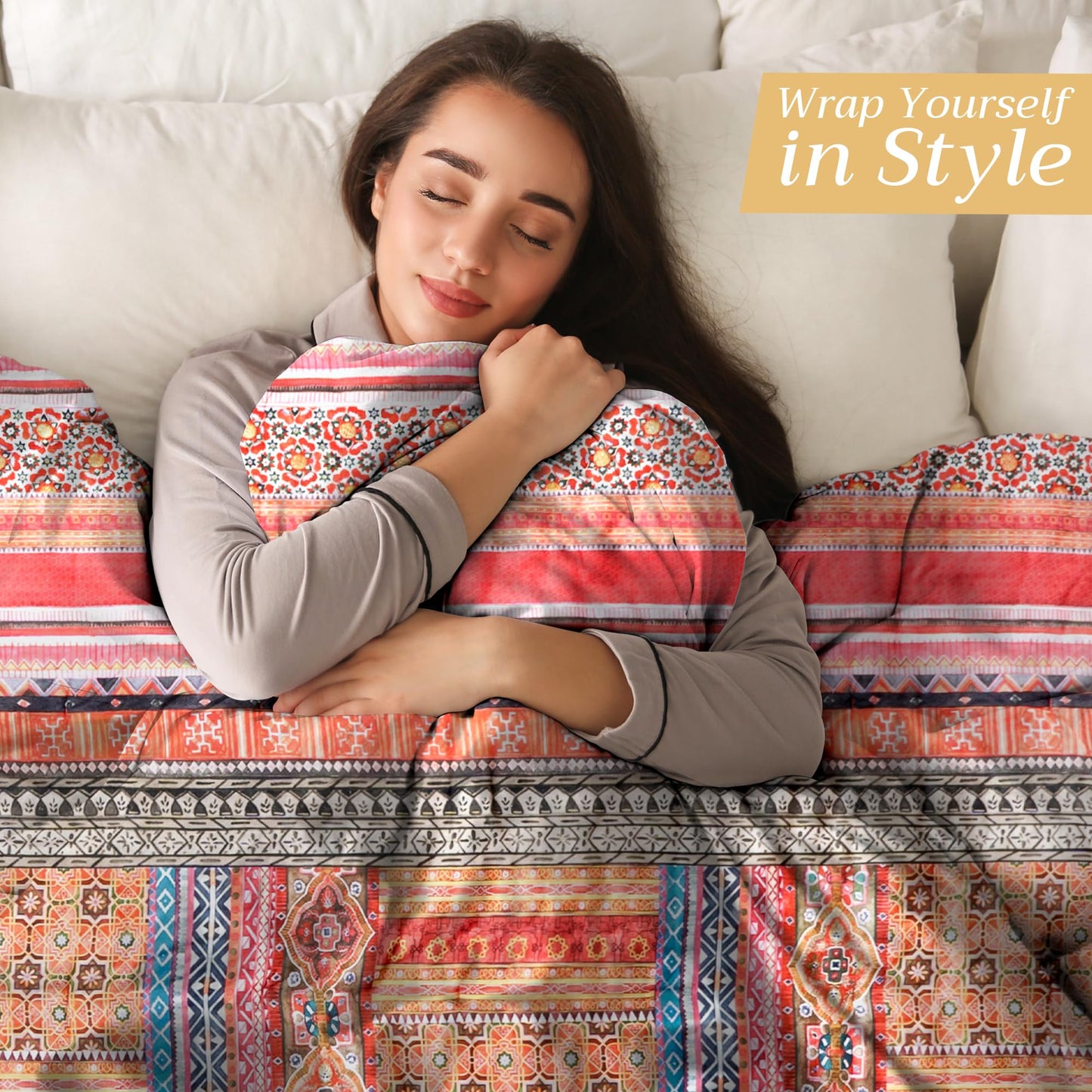 Maison d' Hermine Throw Blanket for Couch Lightweight Soft Warm Breathable Cotton Throw Blankets for Bed Girls Boys Women Men Gifts Sofa Travel Living Room Spring Summer (Ispahan, 60" X 80")